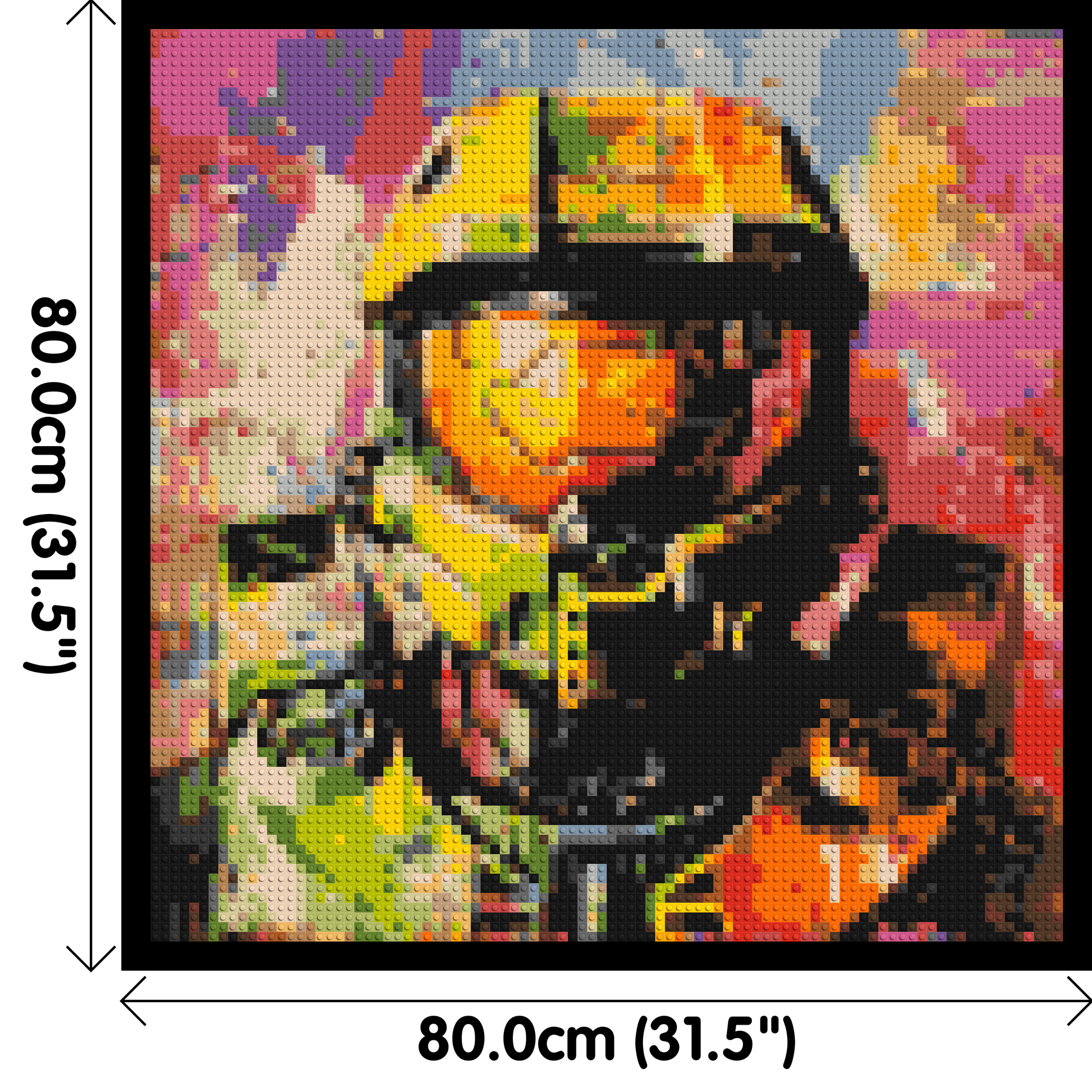 Master Chief - Brick Art Mosaic Kit 4x4 dimensions with frame