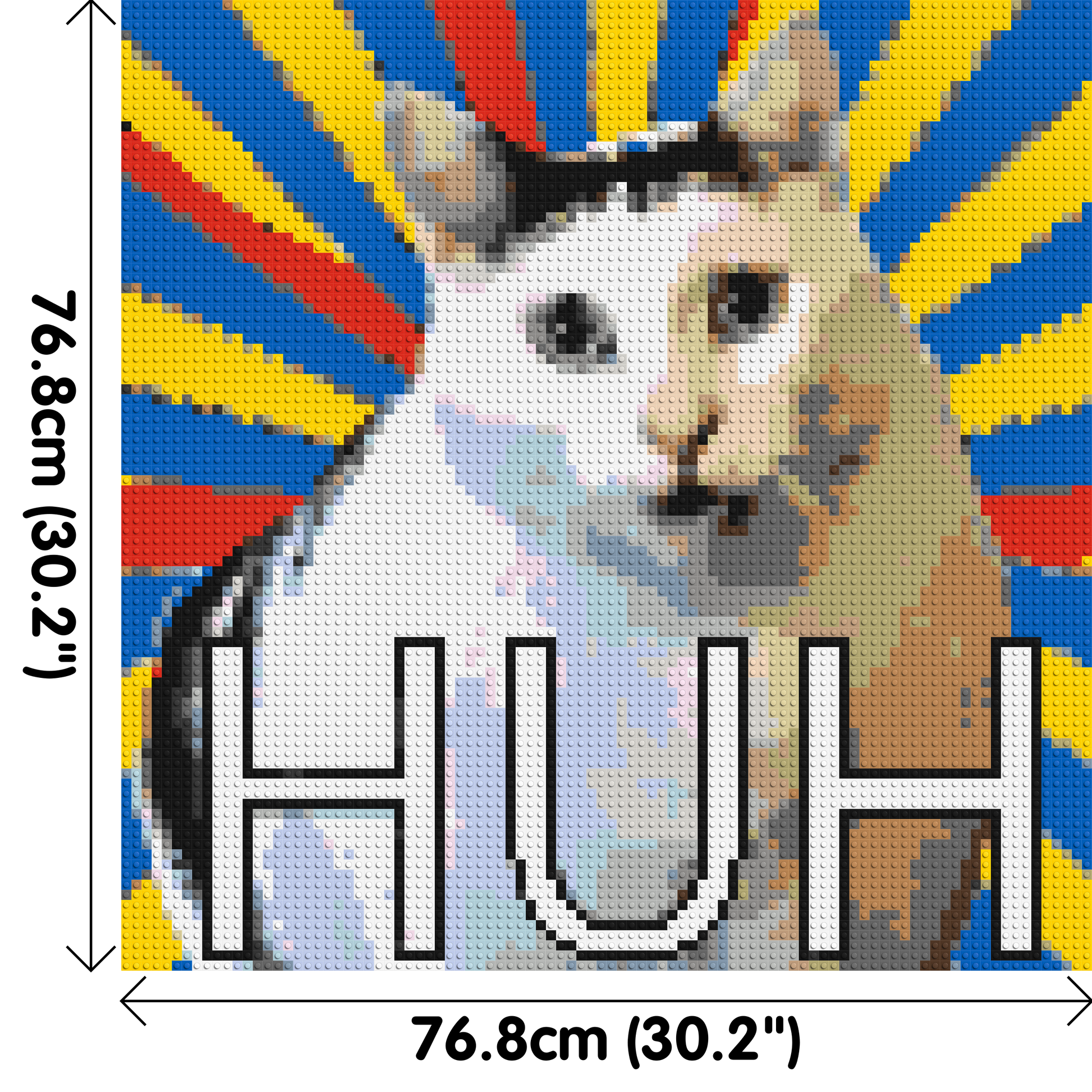 Huh Cat Meme - Brick Art Mosaic Kit 4x4 dimensions