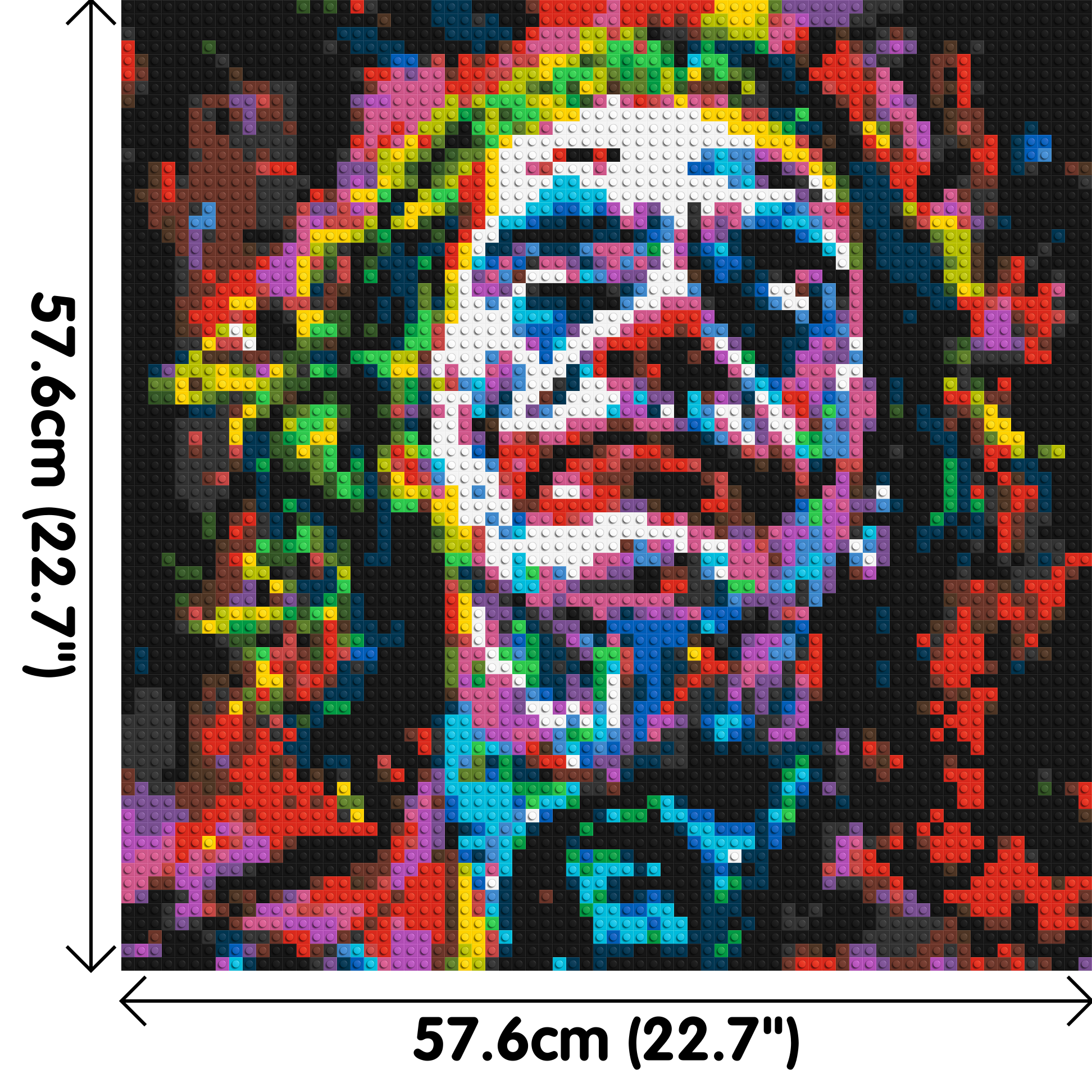 Joker - Brick Art Mosaic Kit 3x3 dimensions