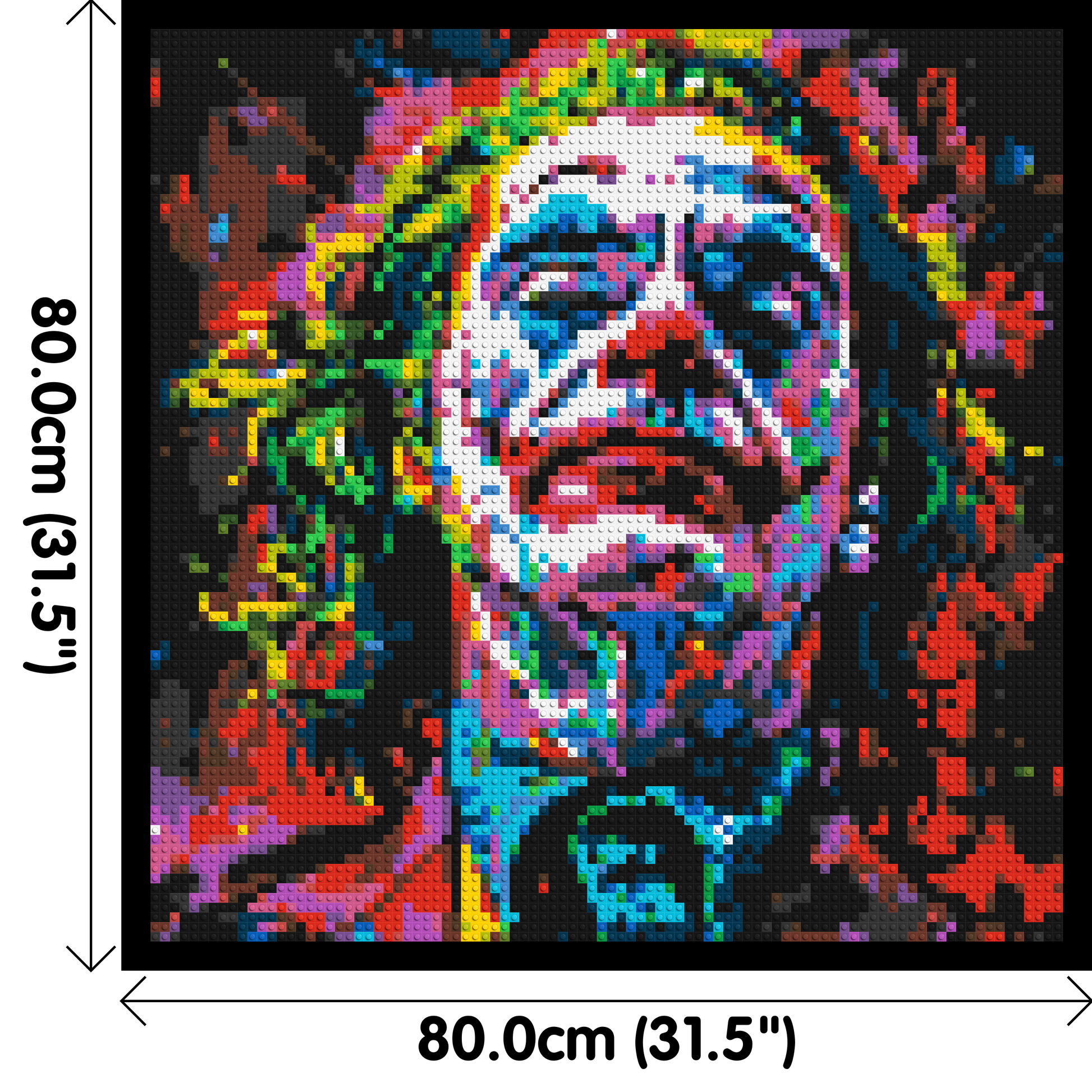 Joker - Brick Art Mosaic Kit 4x4 dimensions with frame