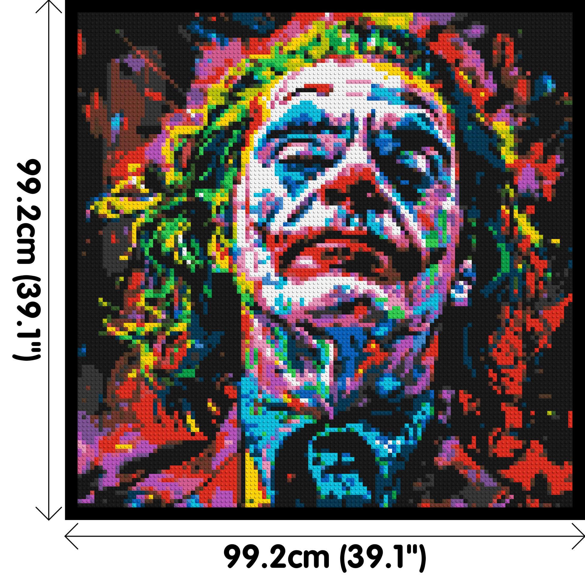 Joker - Brick Art Mosaic Kit 5x5 dimensions with frame