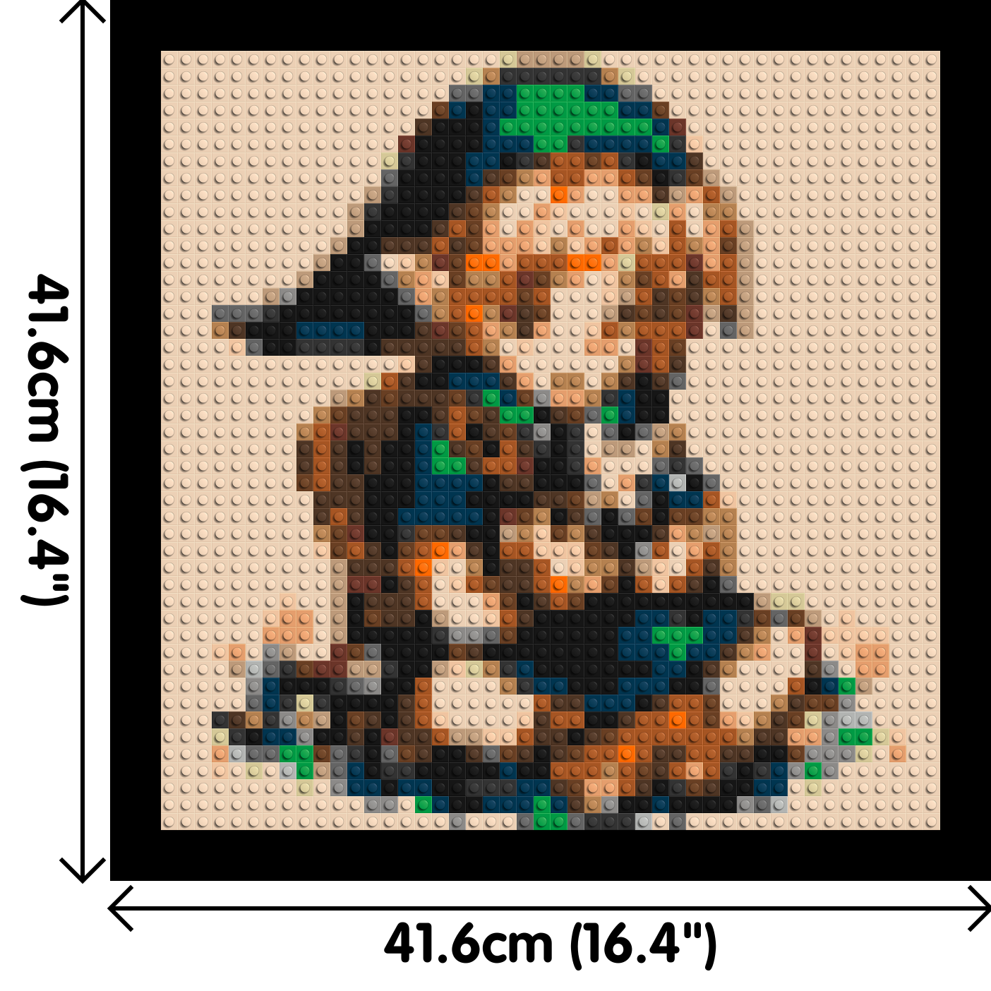 Link Pixel Art - Brick Art Mosaic Kit 2x2 dimensions with frame