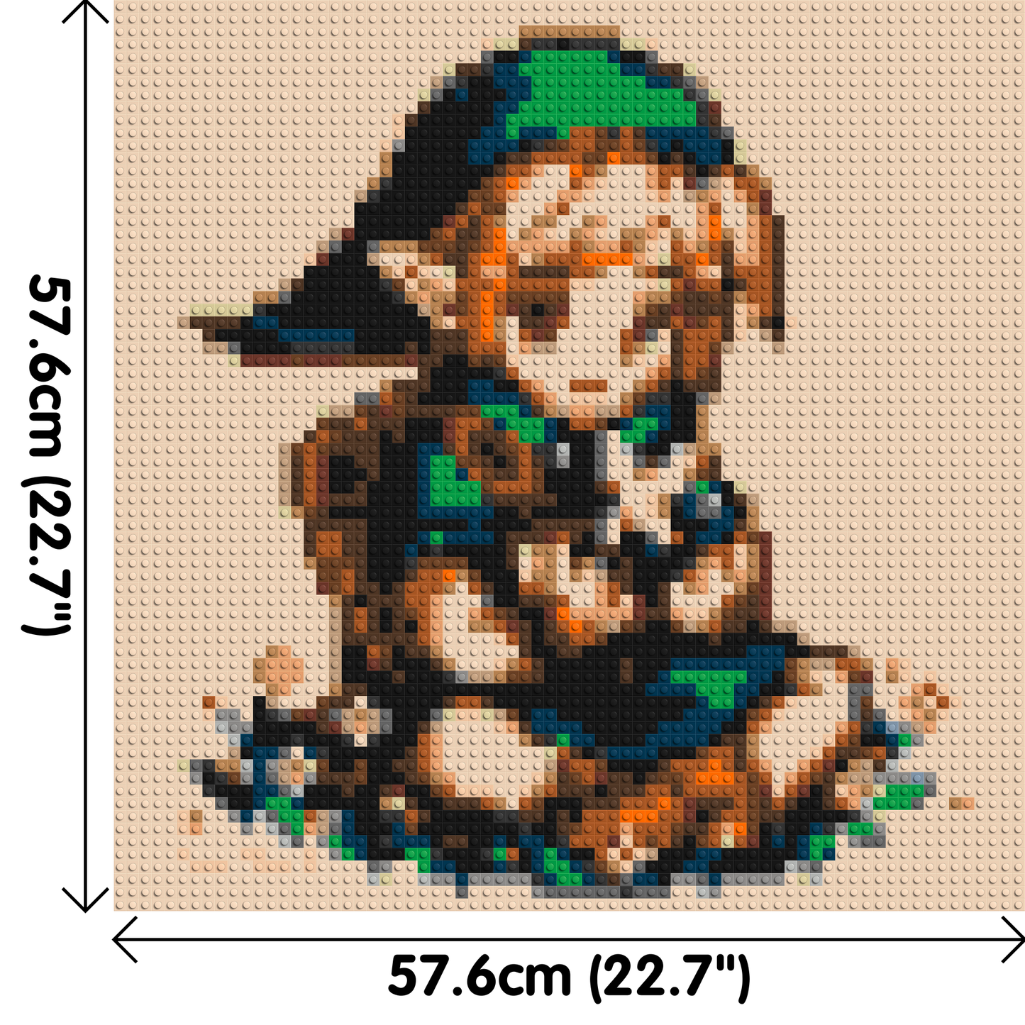 Link Pixel Art - Brick Art Mosaic Kit 3x3 large