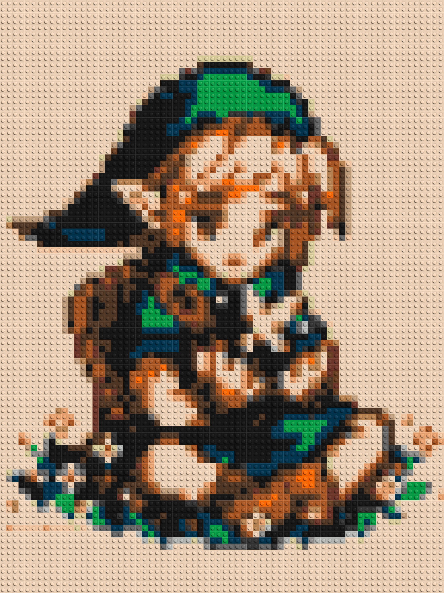 Link Pixel Art - Brick Art Mosaic Kit 3x4 large