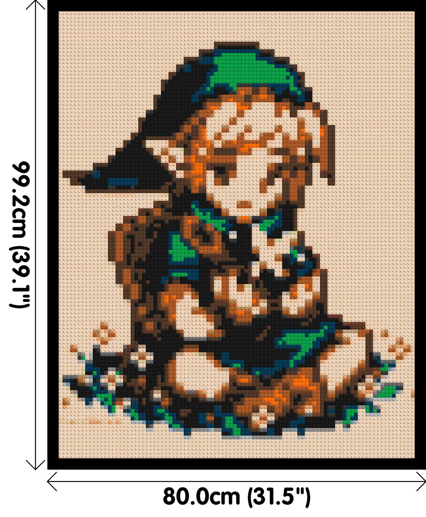 Link Pixel Art - Brick Art Mosaic Kit 4x5 large