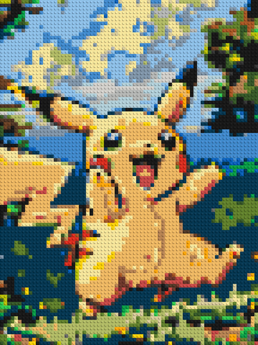 Pikachu - Brick Art Mosaic Kit 3x4 large