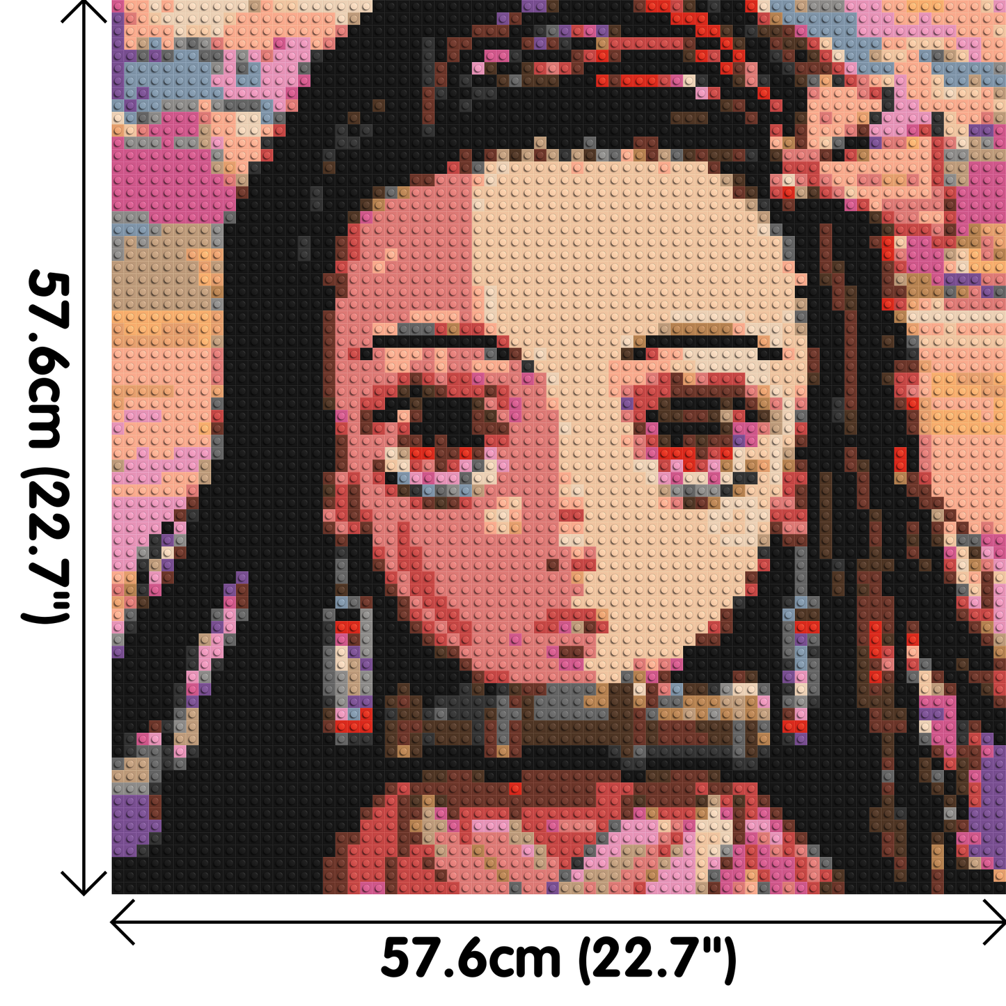 Nezuko Pixel Art - Brick Art Mosaic Kit 3x3 large