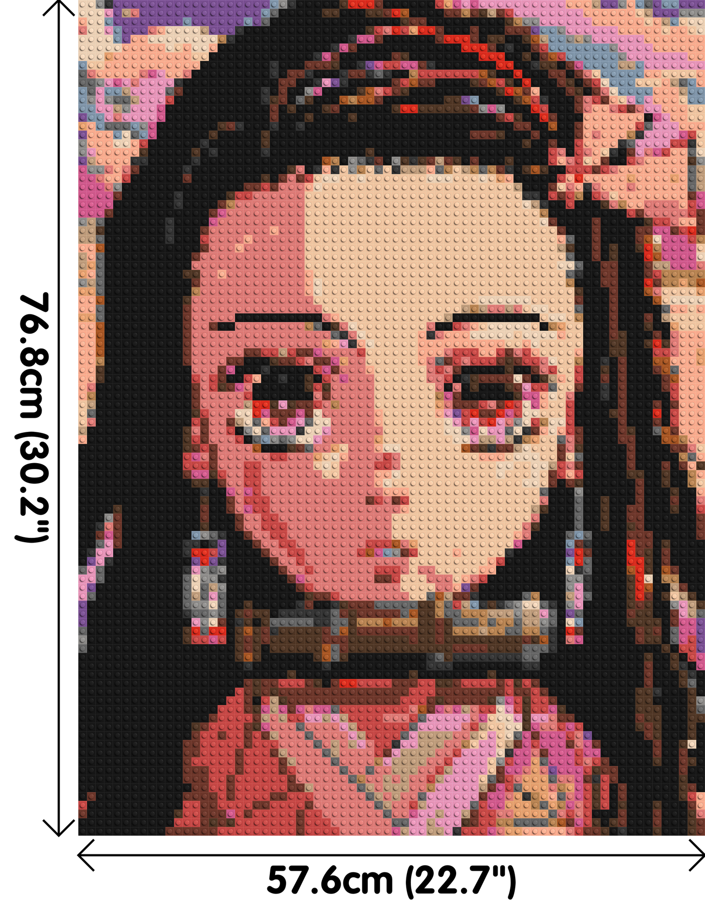 Nezuko Pixel Art - Brick Art Mosaic Kit 3x4 large