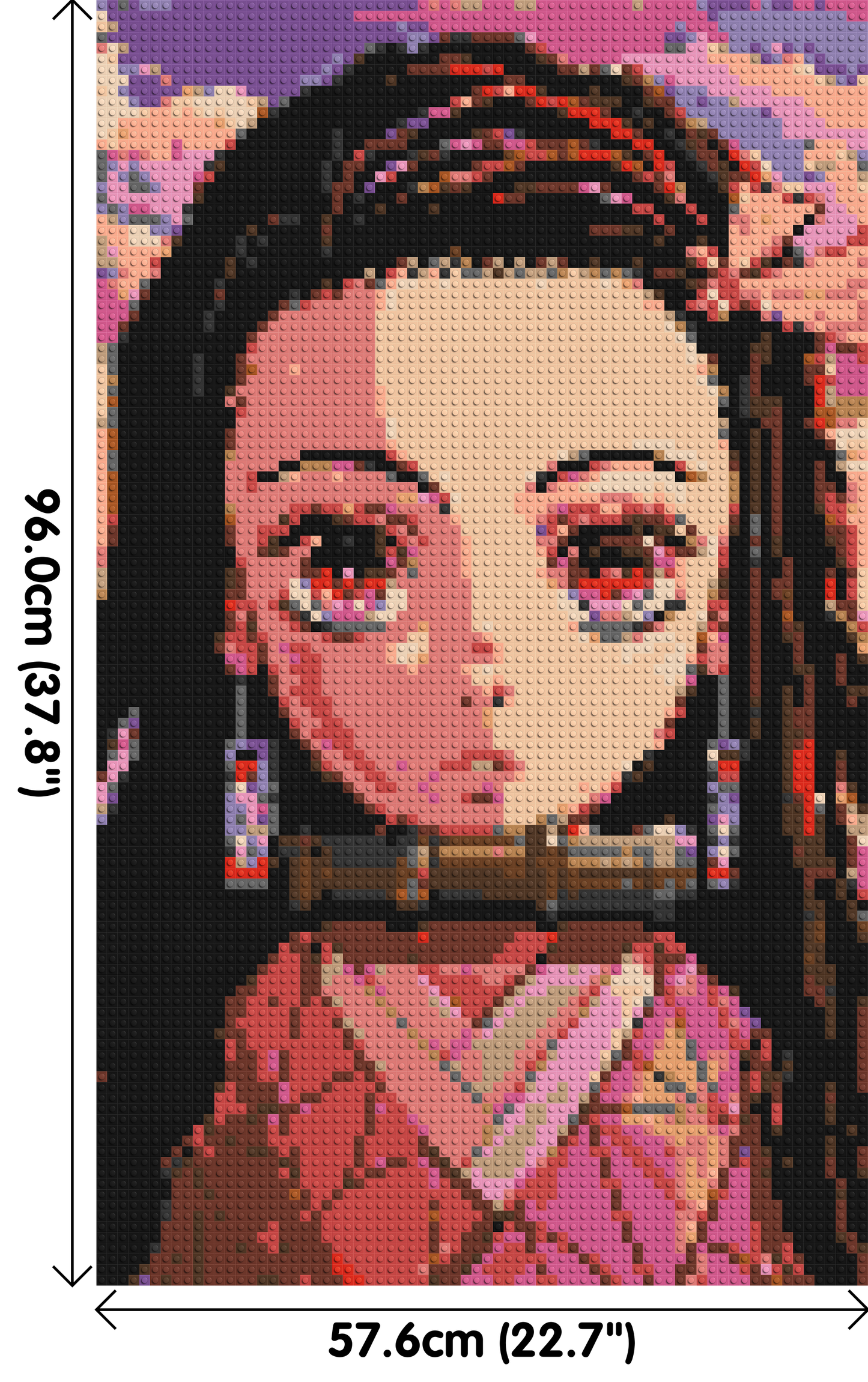 Nezuko Pixel Art - Brick Art Mosaic Kit 3x5 large