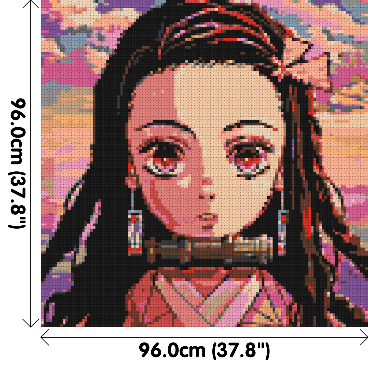 Nezuko Pixel Art - Brick Art Mosaic Kit 5x5 large