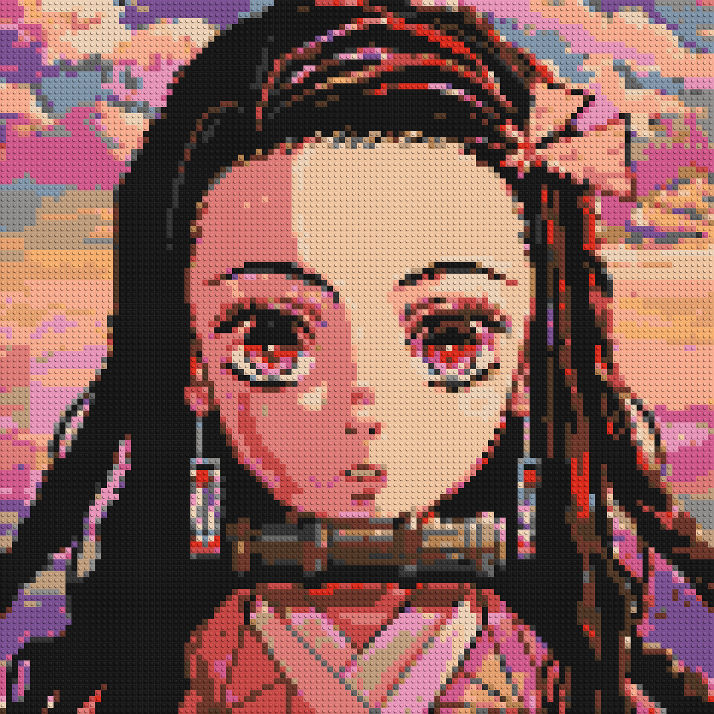 Nezuko Pixel Art - Brick Art Mosaic Kit 5x5 large