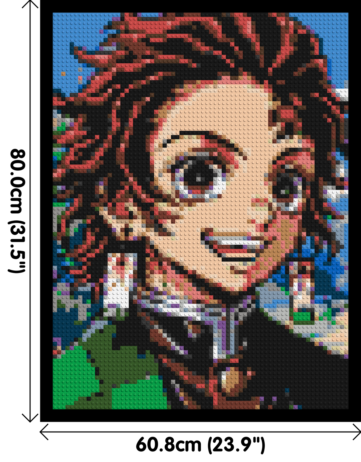 Tanjiro Pixel Art - Brick Art Mosaic Kit 3x4 large