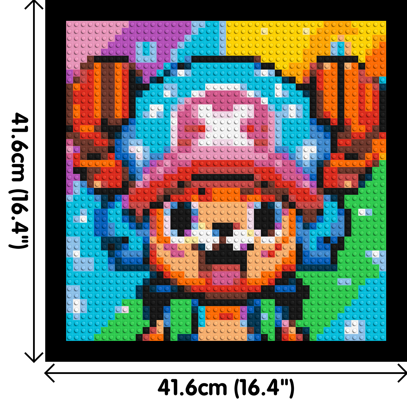 Tony Tony Chopper Pixel Art - Brick Art Mosaic Kit 2x2 dimensions with frame