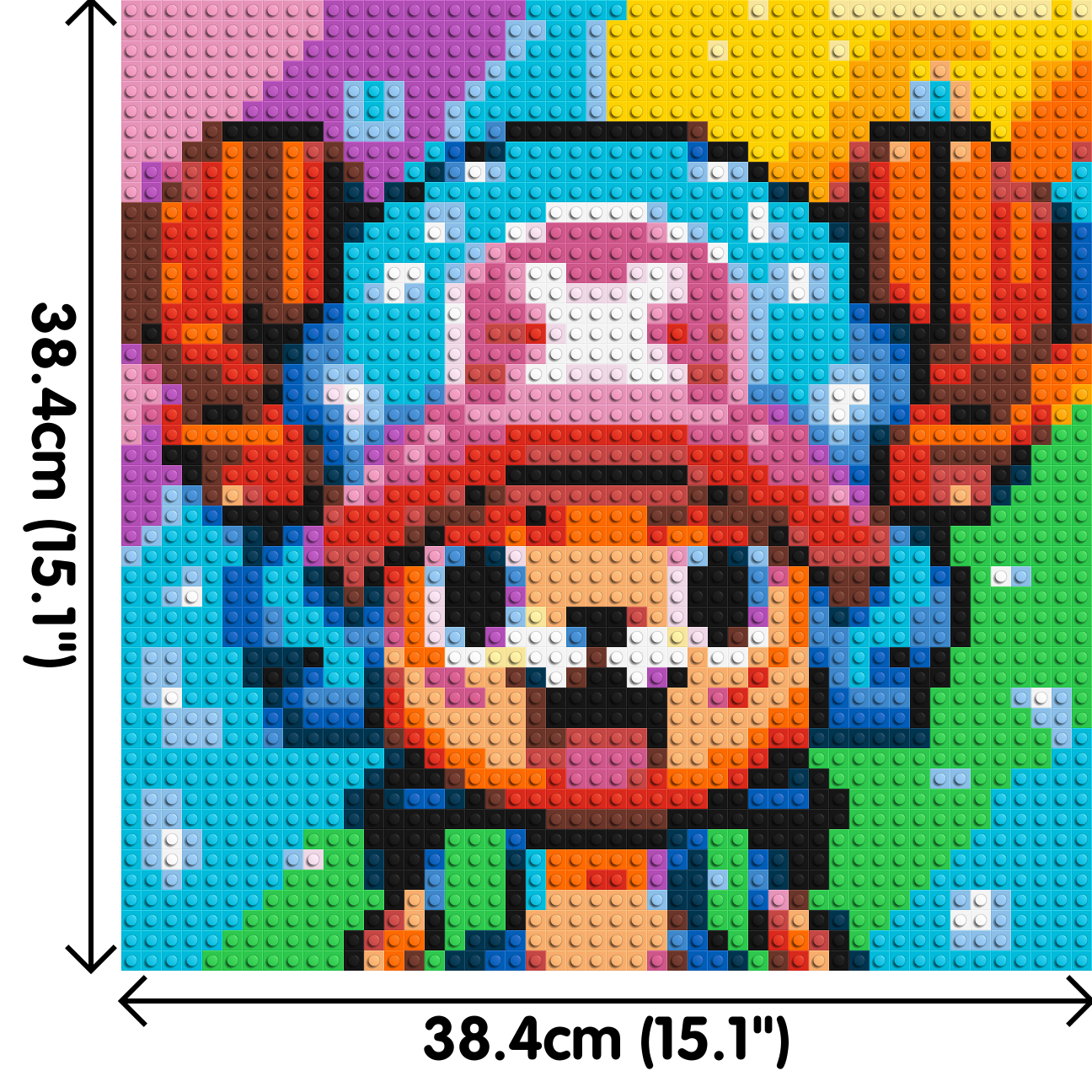 Tony Tony Chopper Pixel Art - Brick Art Mosaic Kit 2x2 dimensions