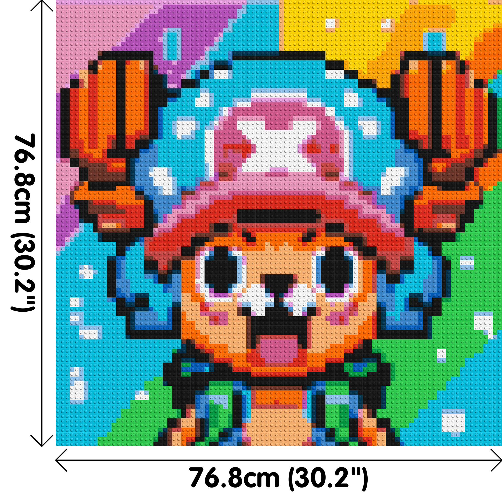 Tony Tony Chopper Pixel Art - Brick Art Mosaic Kit 4x4 dimensions