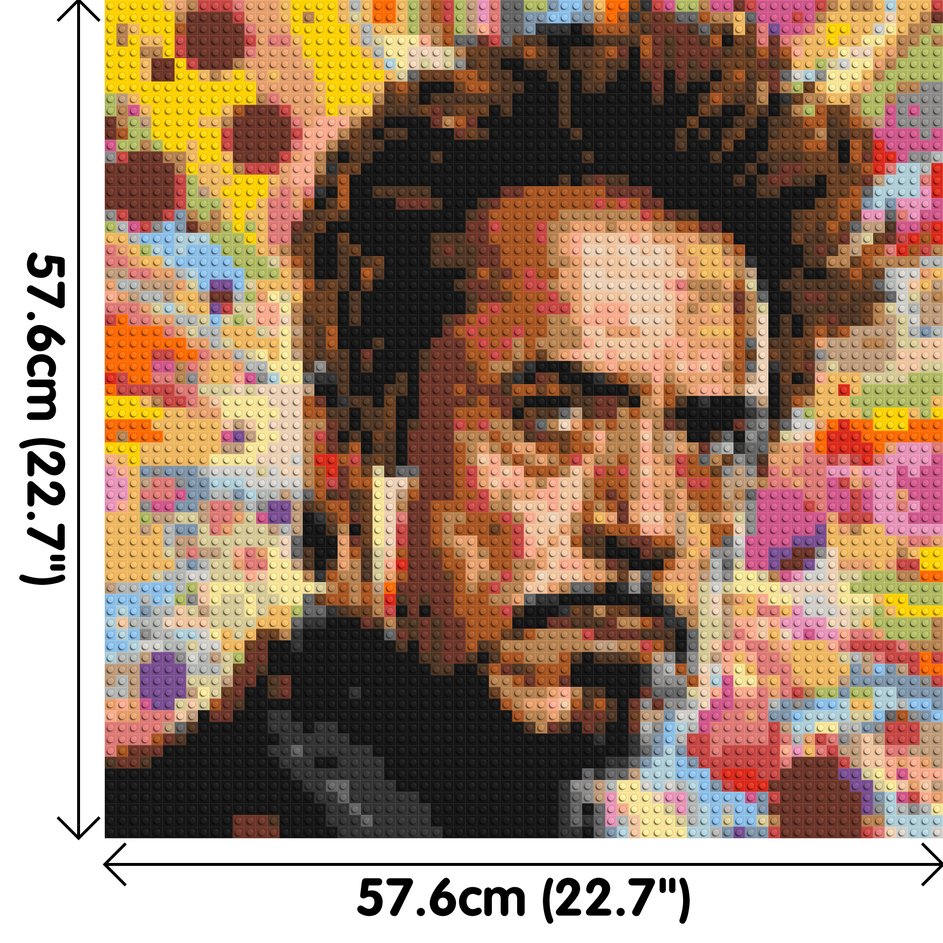 Robert Downey Jr. - Brick Art Mosaic Kit 3x3 dimensions