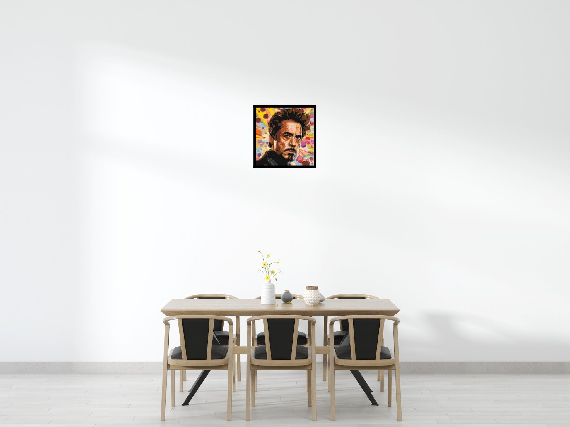 Robert Downey Jr. - Brick Art Mosaic Kit 3x3 scene with frame