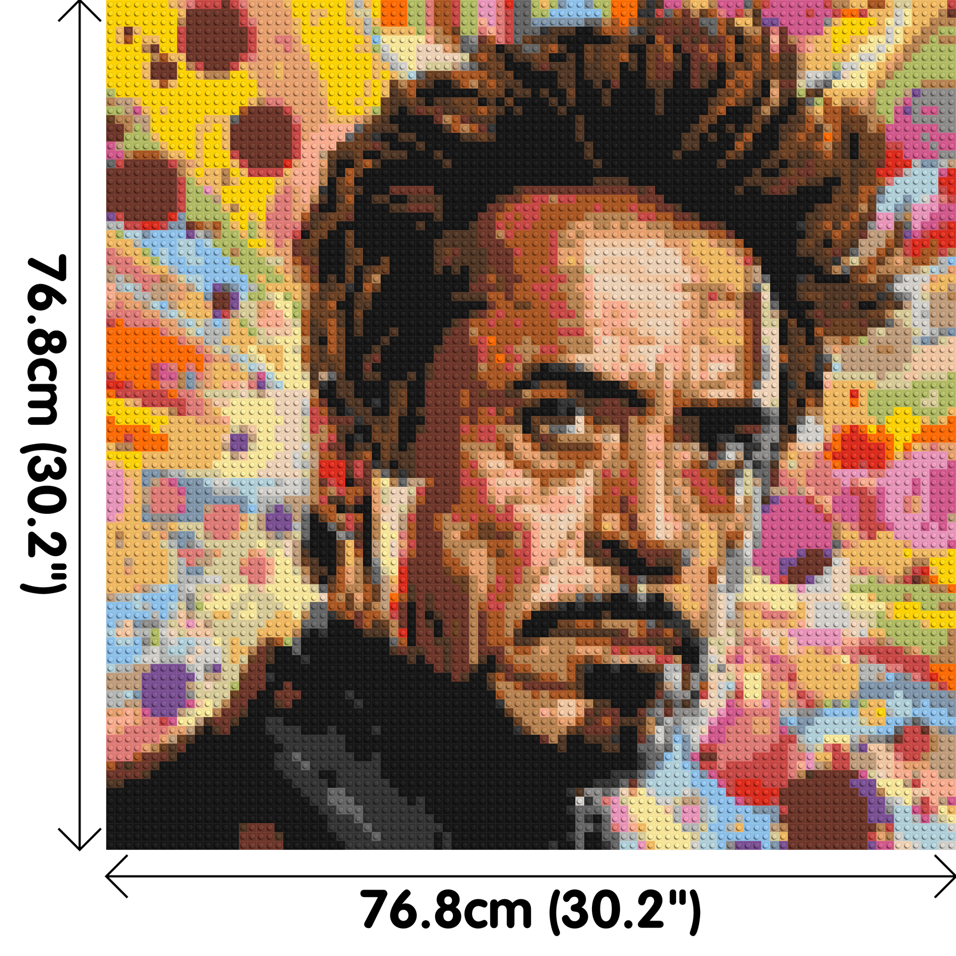 Robert Downey Jr. - Brick Art Mosaic Kit 4x4 dimensions