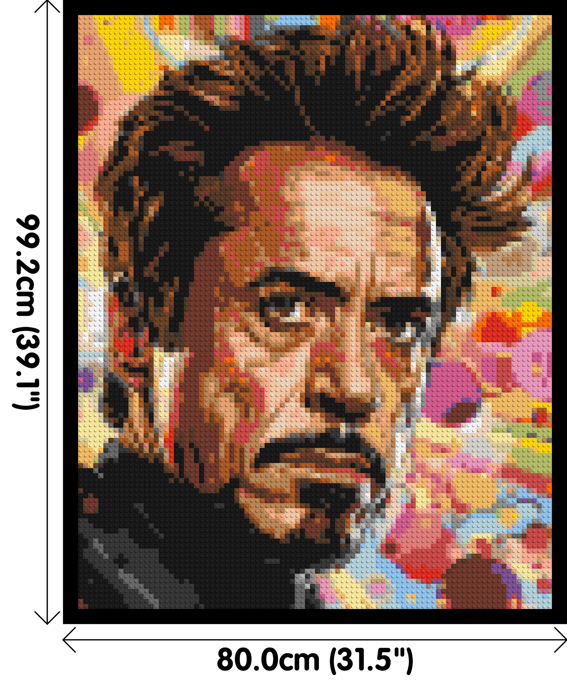 Robert Downey Jr. - Brick Art Mosaic Kit 4x5 dimensions with frame