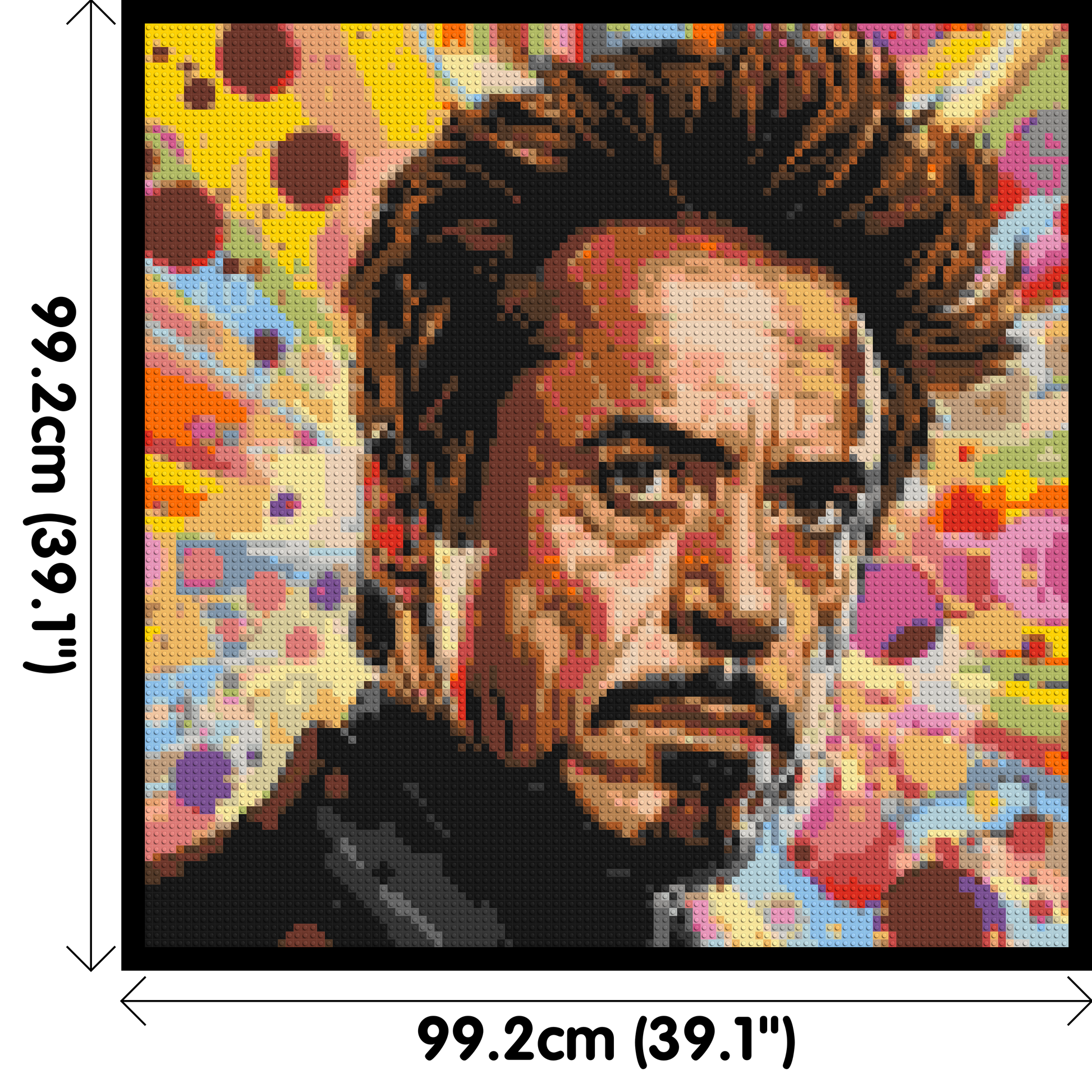 Robert Downey Jr. - Brick Art Mosaic Kit 5x5 dimensions with frame