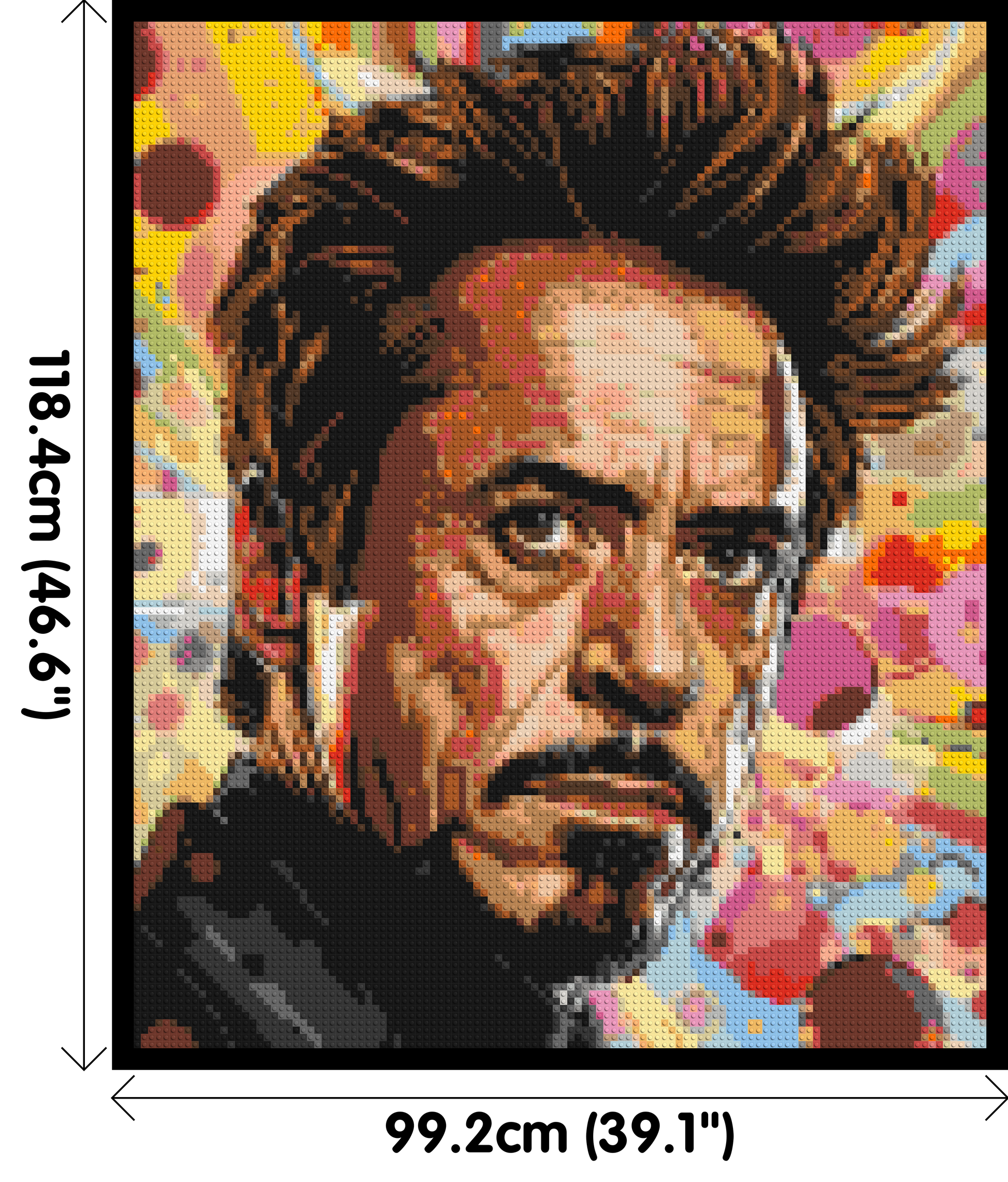 Robert Downey Jr. - Brick Art Mosaic Kit 5x6 dimensions with frame