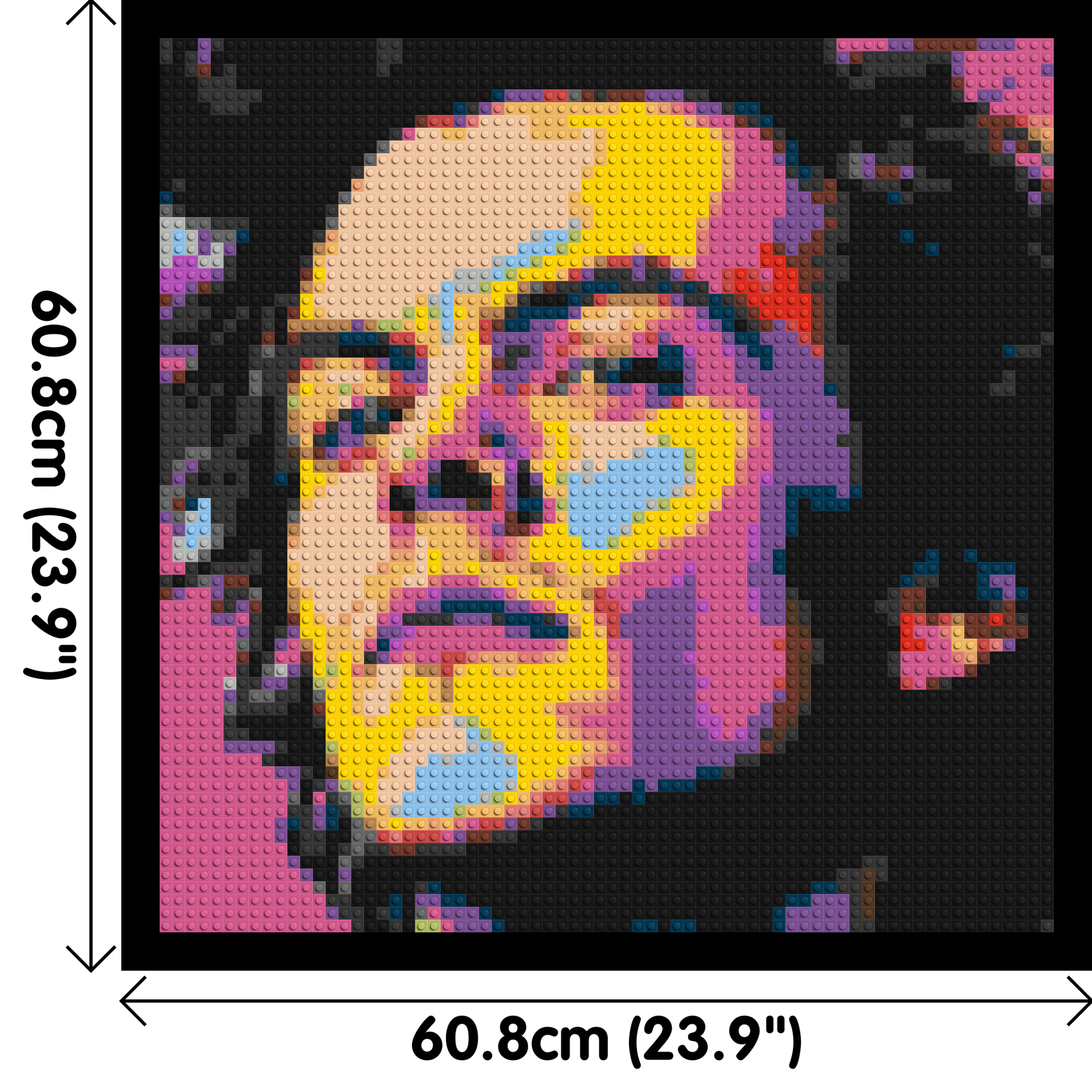 Harry Styles - Brick Art Mosaic Kit 3x3 dimensions with frame