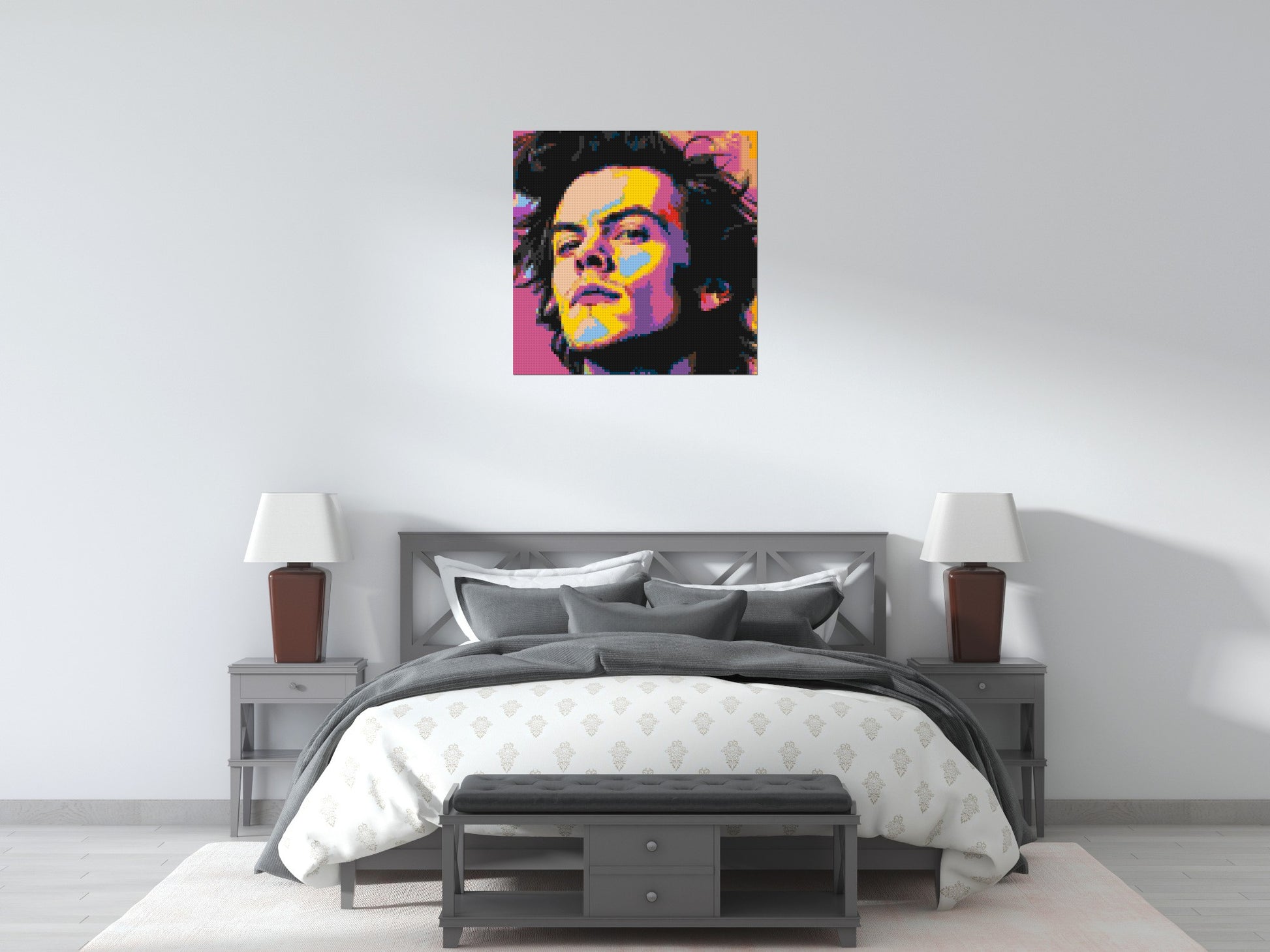 Harry Styles - Brick Art Mosaic Kit 4x4 scene