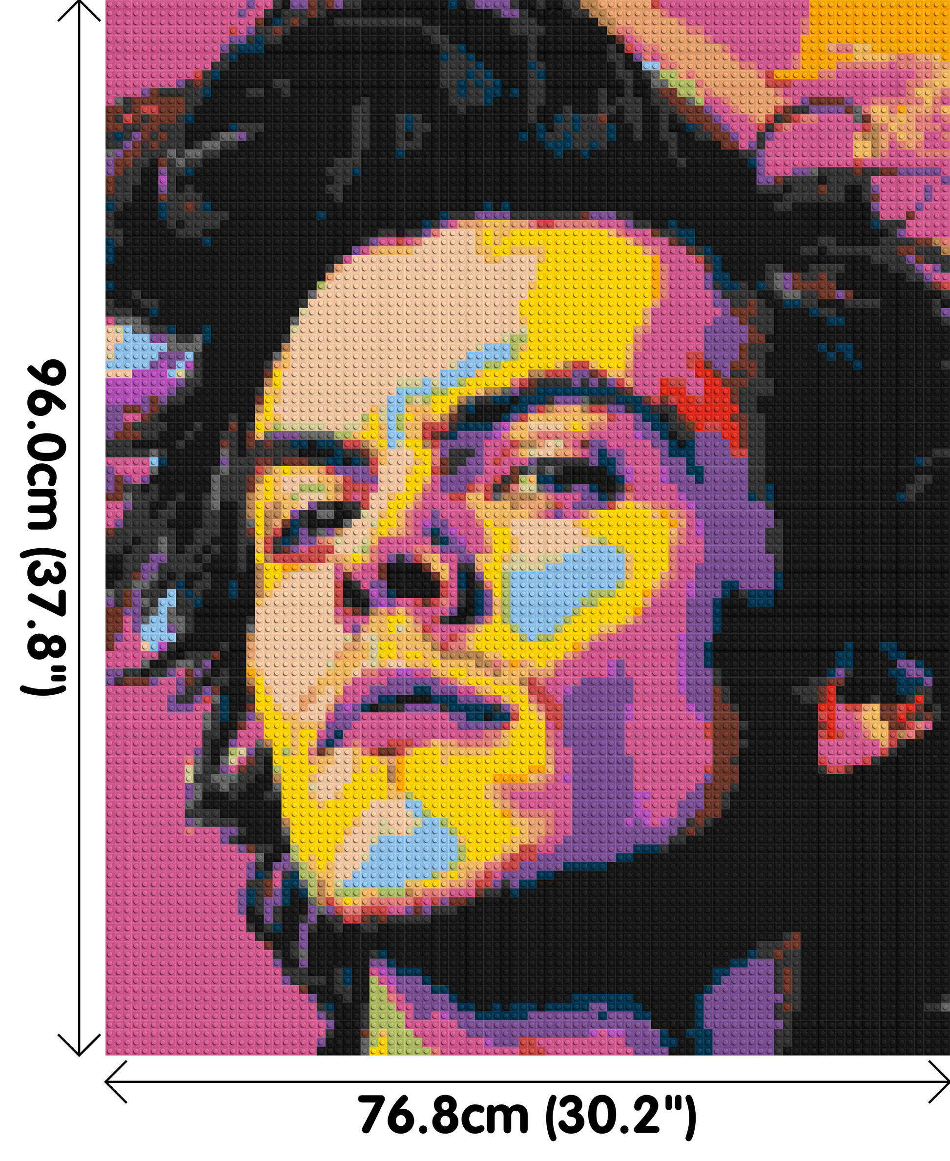 Harry Styles - Brick Art Mosaic Kit 4x5 dimensions