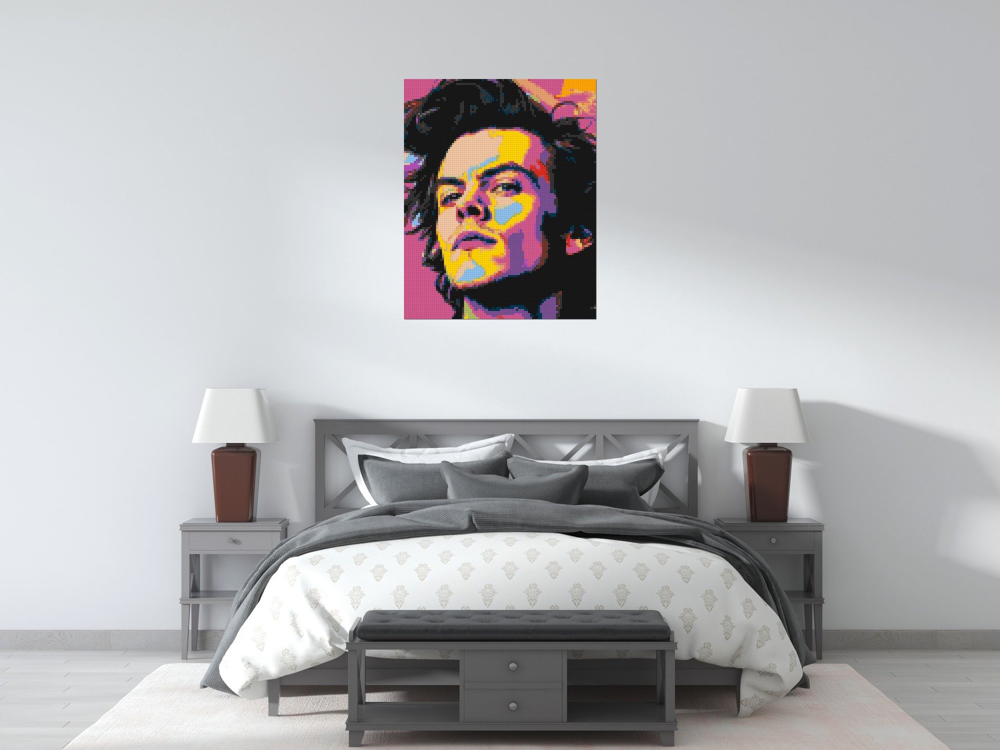 Harry Styles - Brick Art Mosaic Kit 4x5 scene