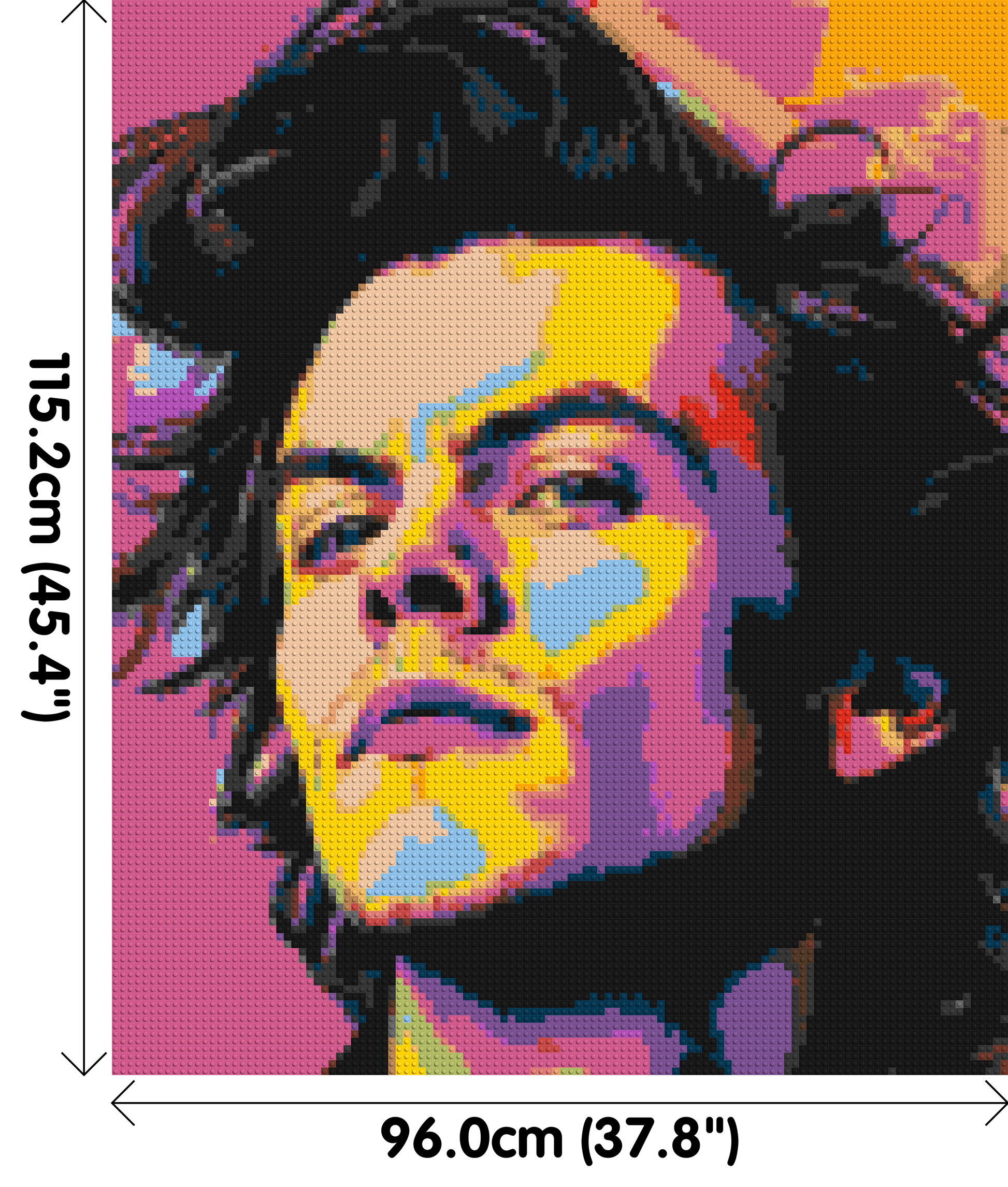 Harry Styles - Brick Art Mosaic Kit 5x6 dimensions