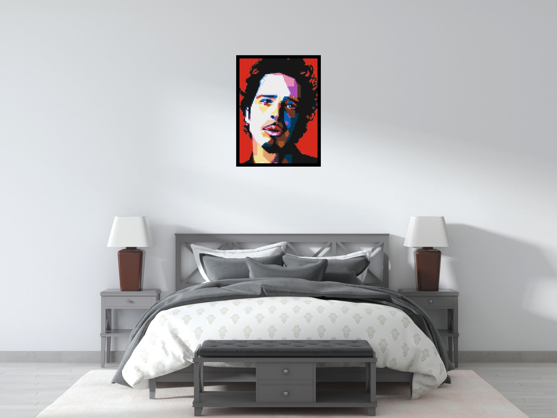 Chris Cornell - Brick Art Mosaic Kit 3x4 scene with frame