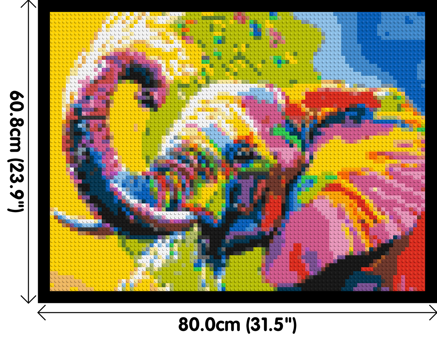 Elephant Colourful Pop Art - Brick Art Mosaic Kit 4x3 large