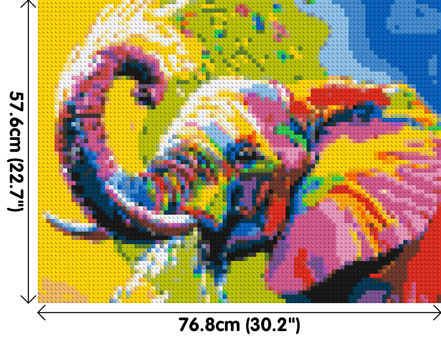 Elephant Colourful Pop Art - Brick Art Mosaic Kit 4x3 large