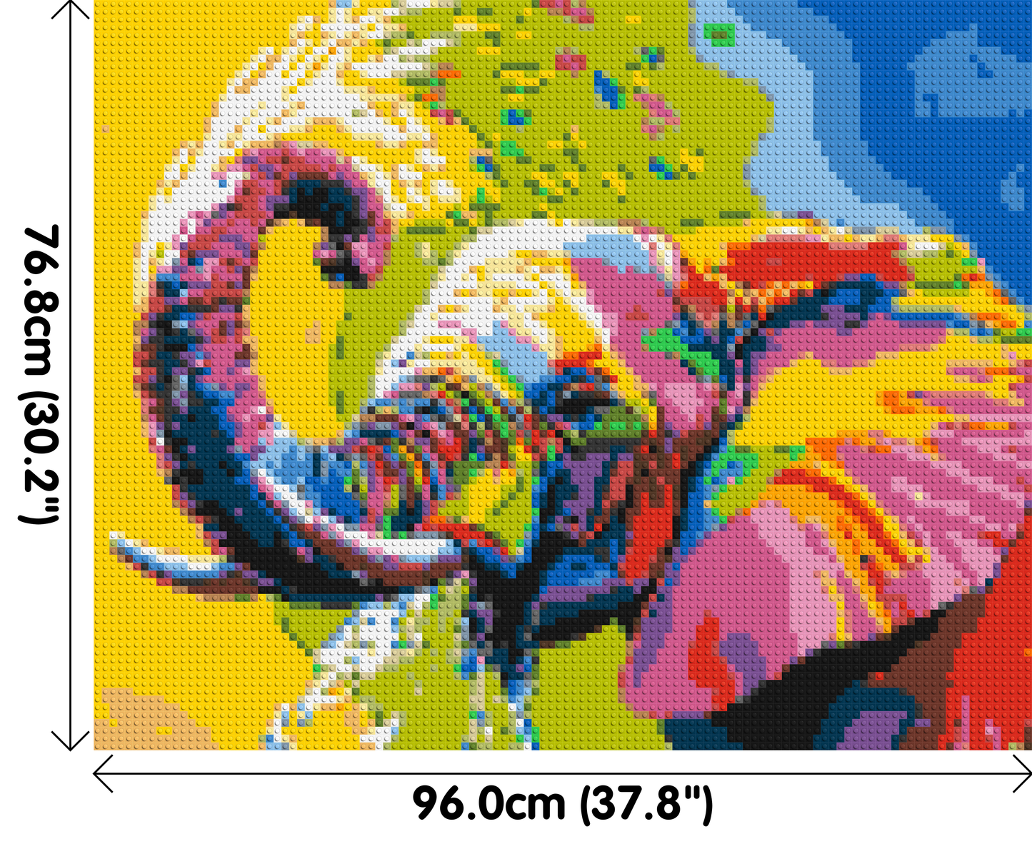 Elephant Colourful Pop Art - Brick Art Mosaic Kit 5x4 large