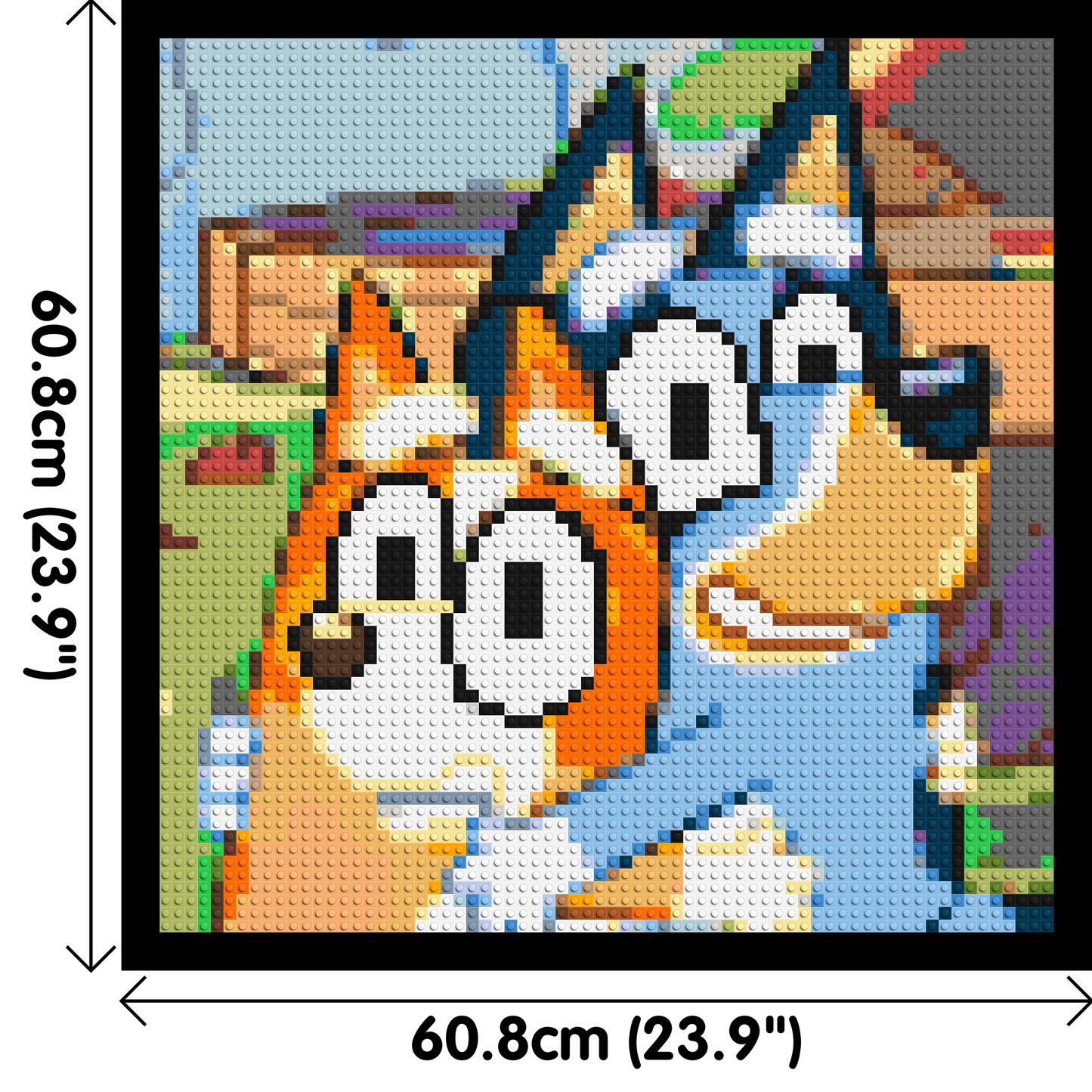 Bluey & Bingo Pixel Art - Brick Art Mosaic Kit 3x3 large