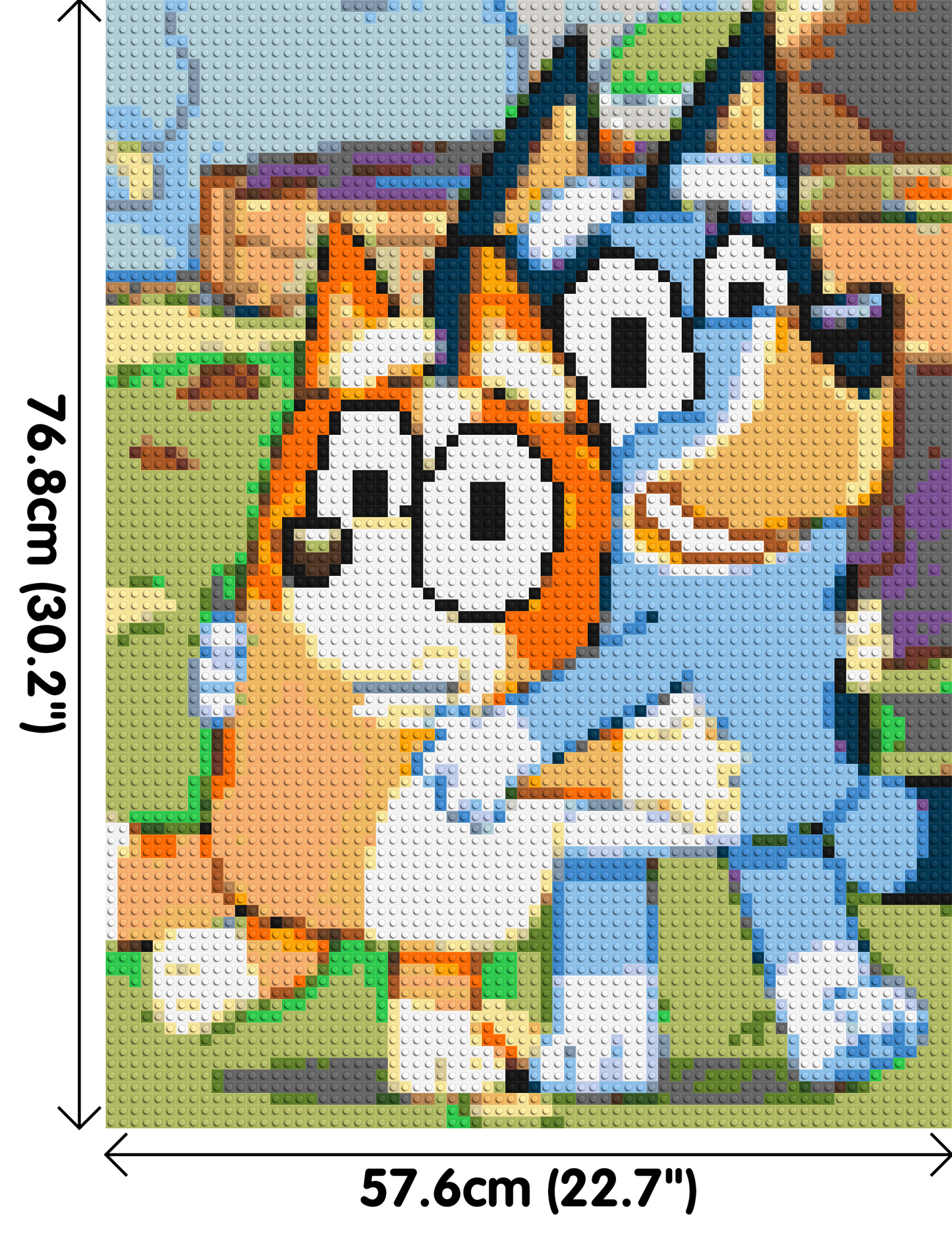 Bluey & Bingo Pixel Art - Brick Art Mosaic Kit 3x4 large