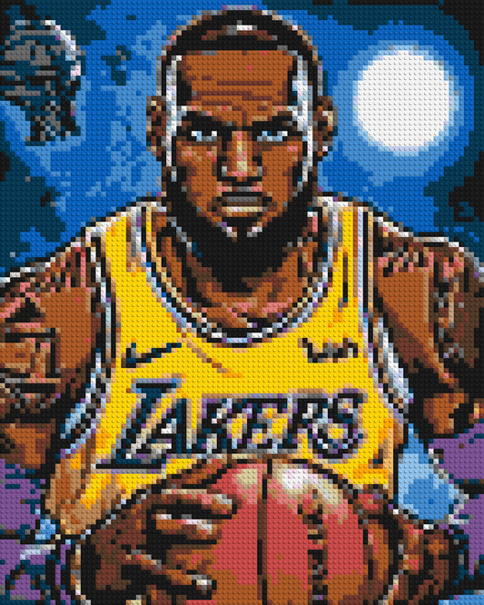 LeBron James Pop Art - Brick Art Mosaic Kit 4x5 large