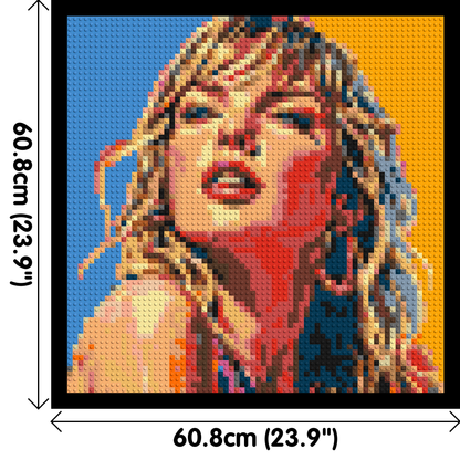 Taylor Swift Colourful  - Brick Art Mosaic Kit 3x3 large