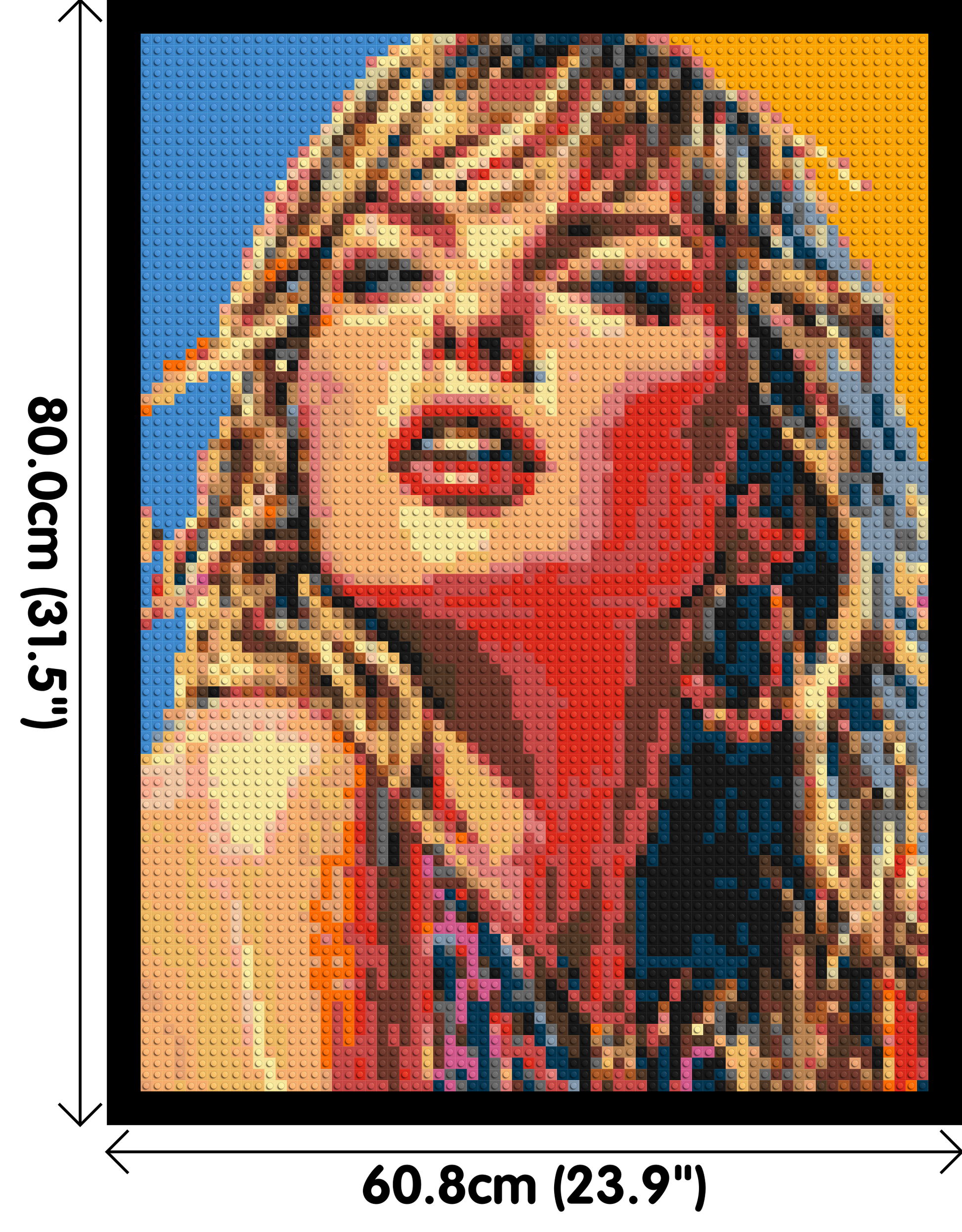 Taylor Swift Colourful  - Brick Art Mosaic Kit 3x4 dimensions with frame