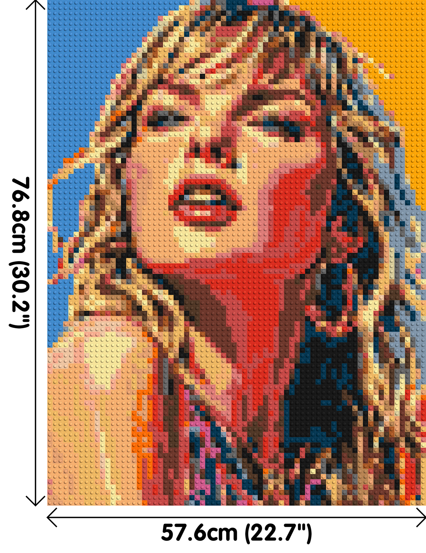 Taylor Swift Colourful  - Brick Art Mosaic Kit 3x4 large