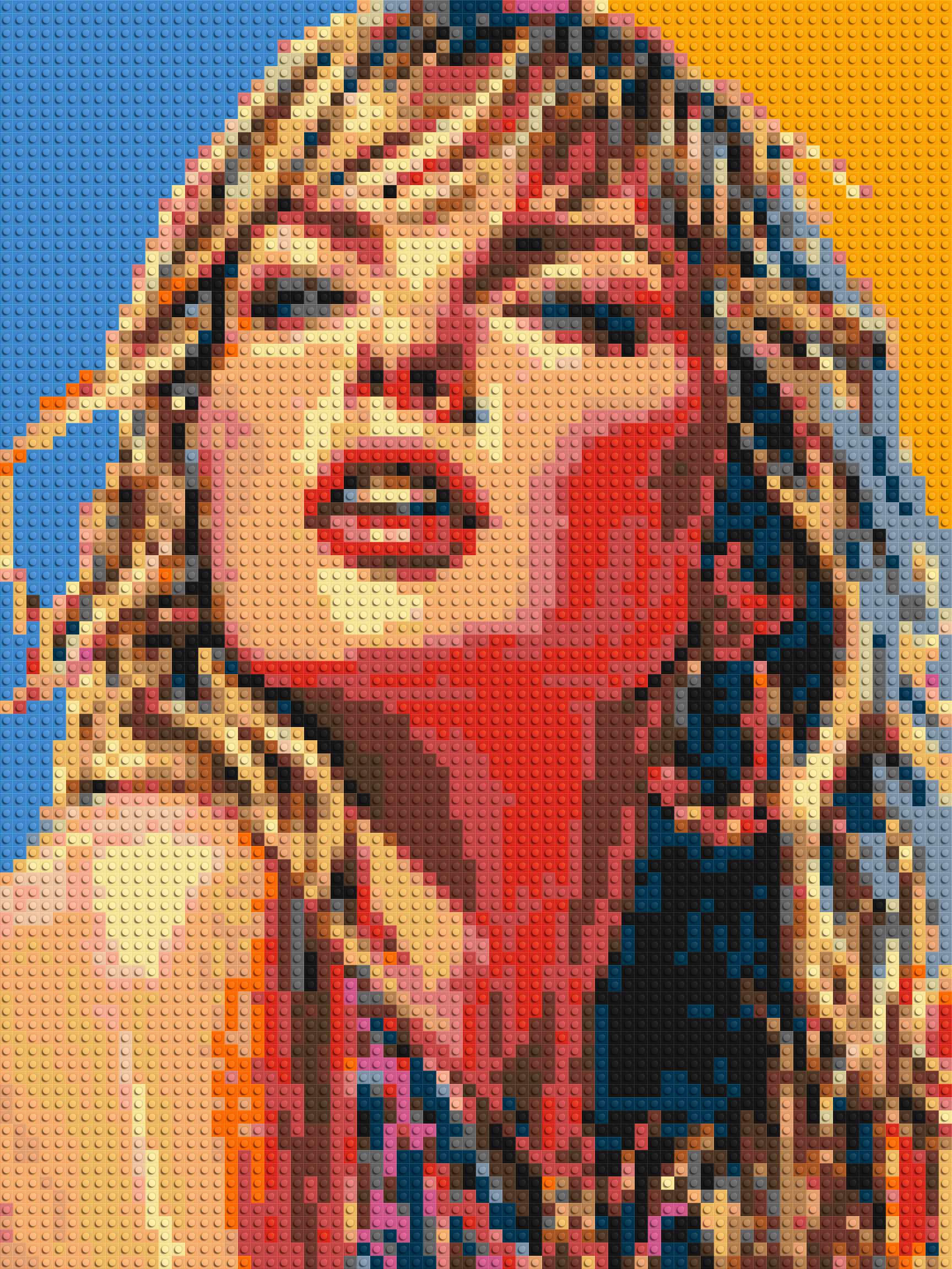 Taylor Swift Colourful  - Brick Art Mosaic Kit 3x4 large