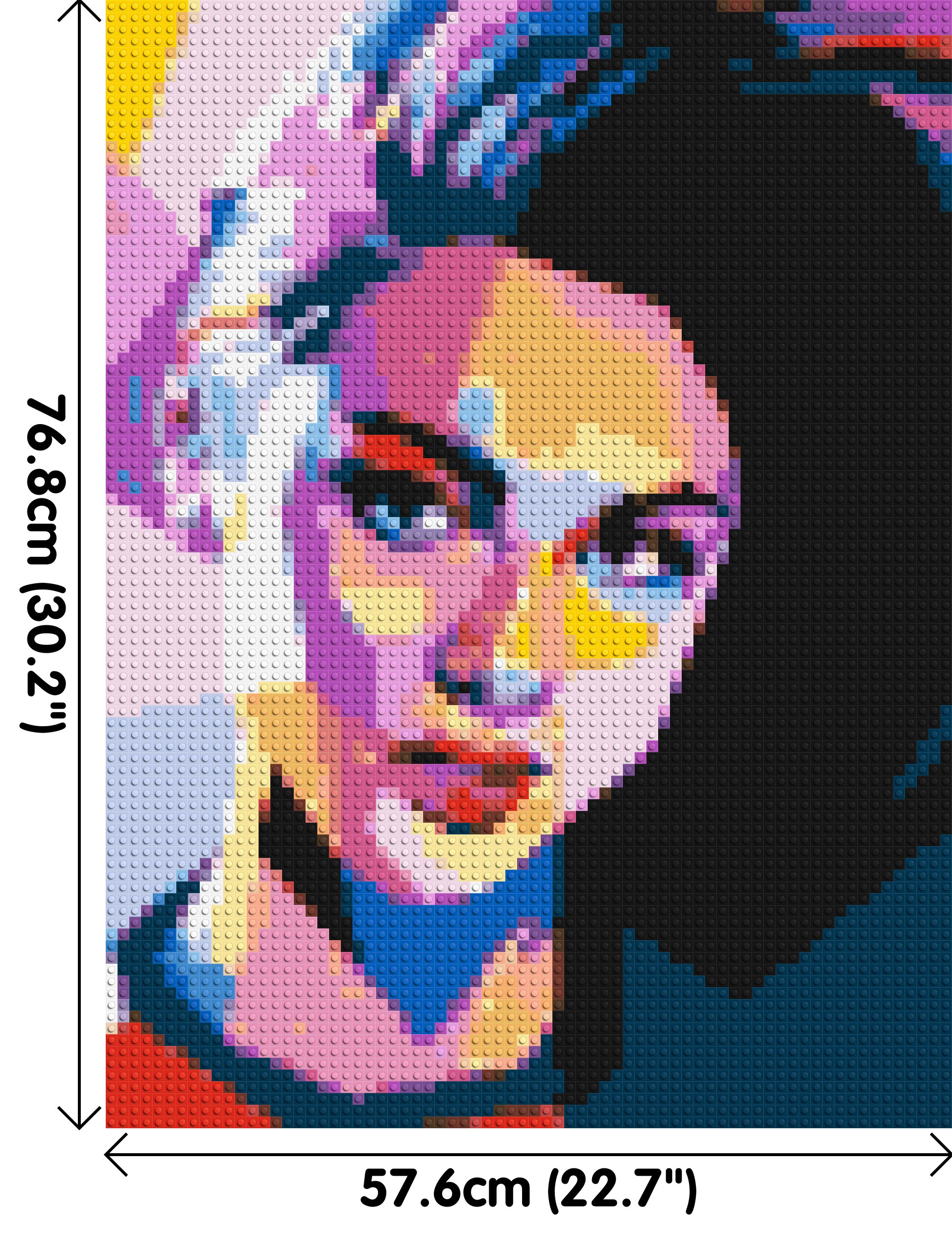 Olivia Rodrigo - Brick Art Mosaic Kit 3x4 dimensions