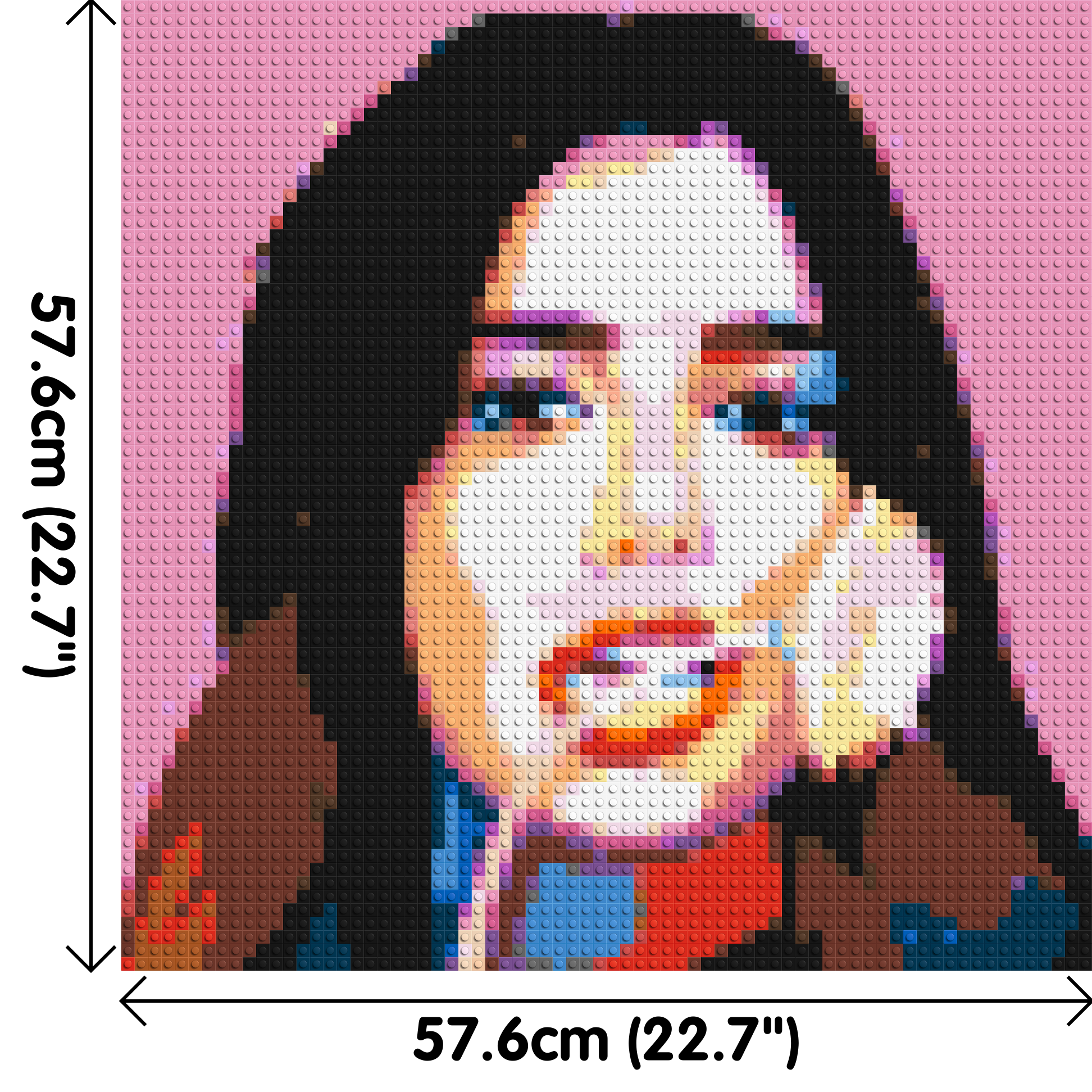 Dua Lipa #3 - Brick Art Mosaic Kit 3x3 dimensions