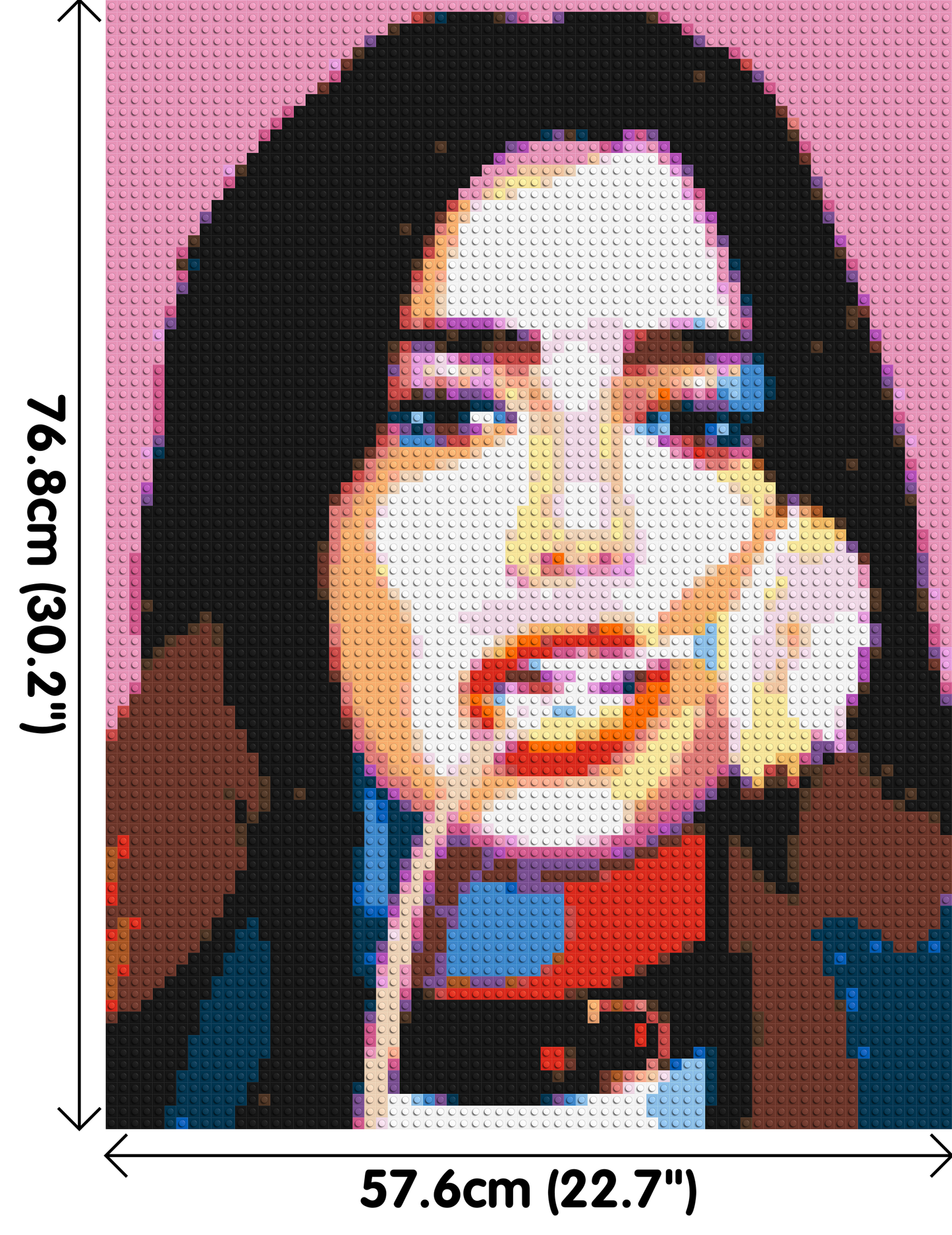 Dua Lipa #3 - Brick Art Mosaic Kit 3x4 large