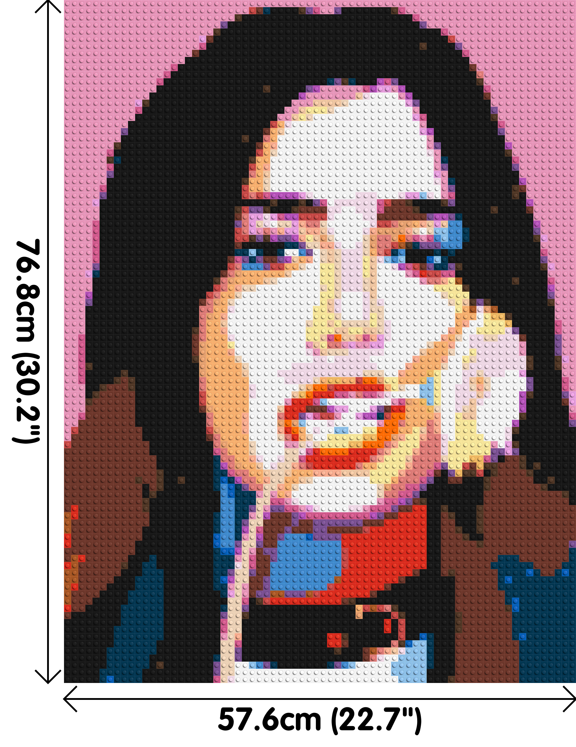 Dua Lipa #3 - Brick Art Mosaic Kit 3x4 dimensions