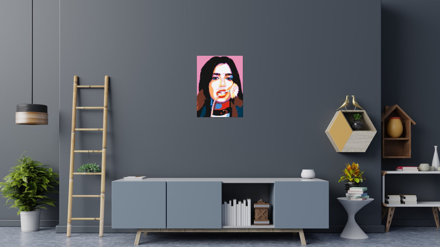 Dua Lipa #3 - Brick Art Mosaic Kit 3x4 large