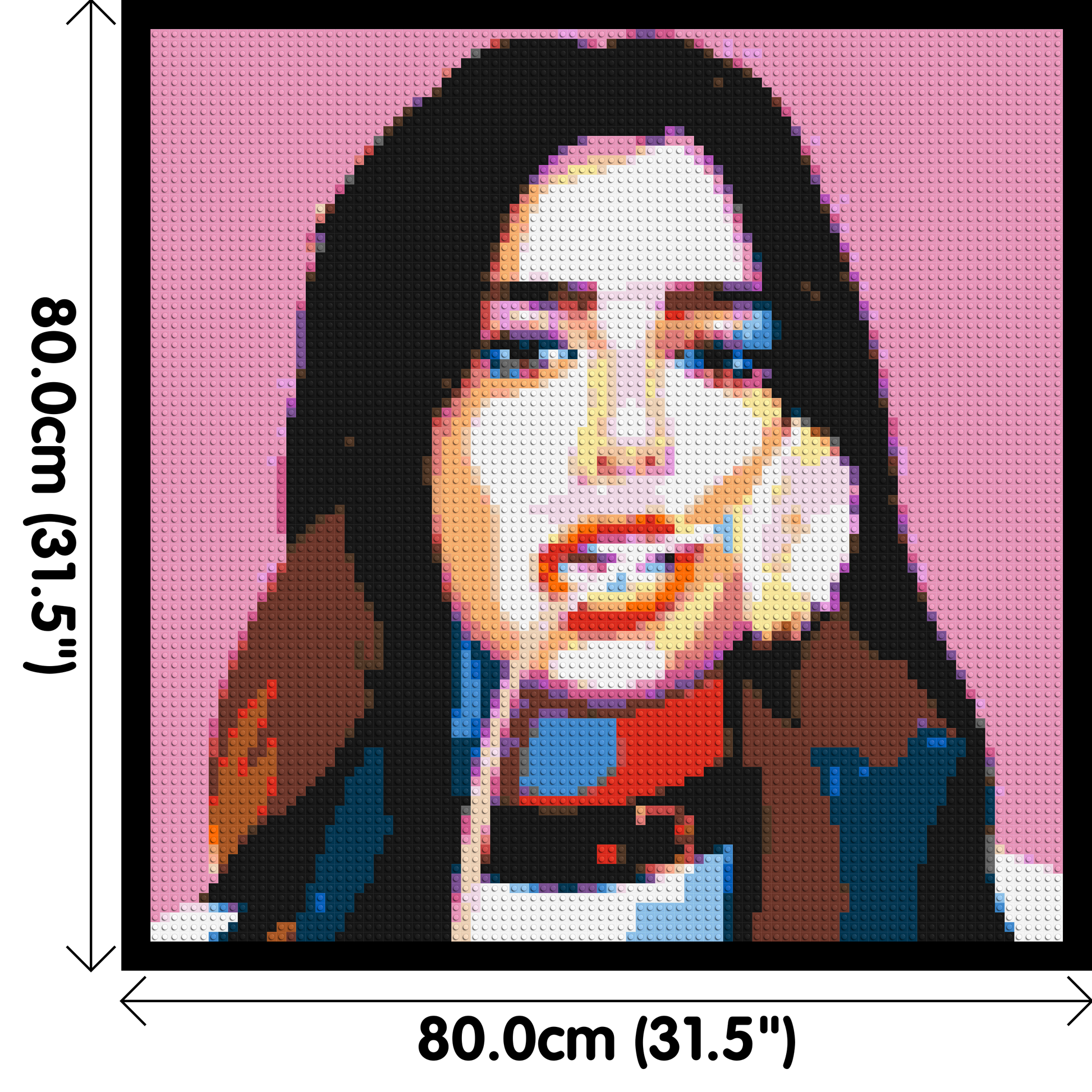 Dua Lipa #3 - Brick Art Mosaic Kit 4x4 dimensions with frame