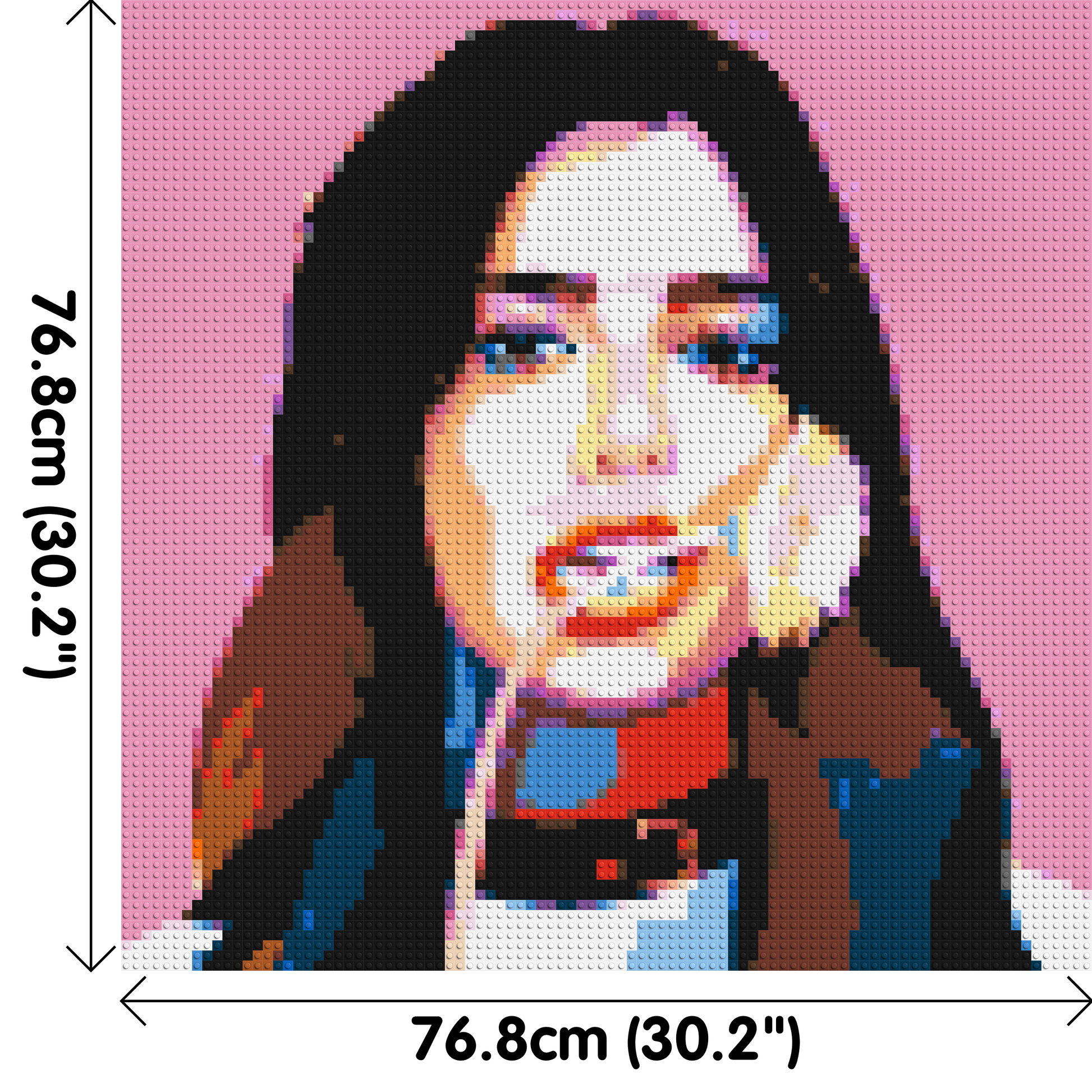 Dua Lipa #3 - Brick Art Mosaic Kit 4x4 dimensions