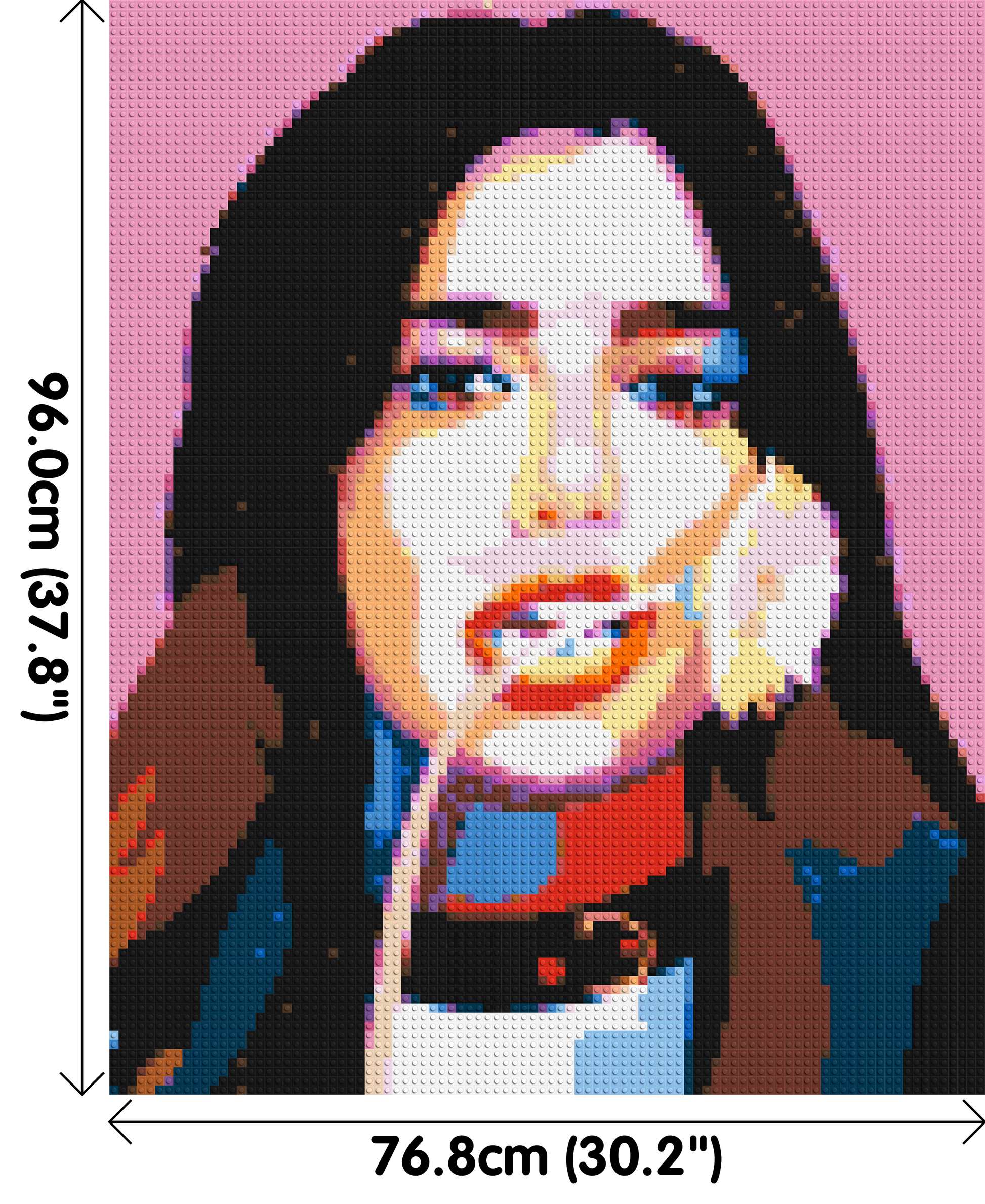 Dua Lipa #3 - Brick Art Mosaic Kit 4x5 dimensions