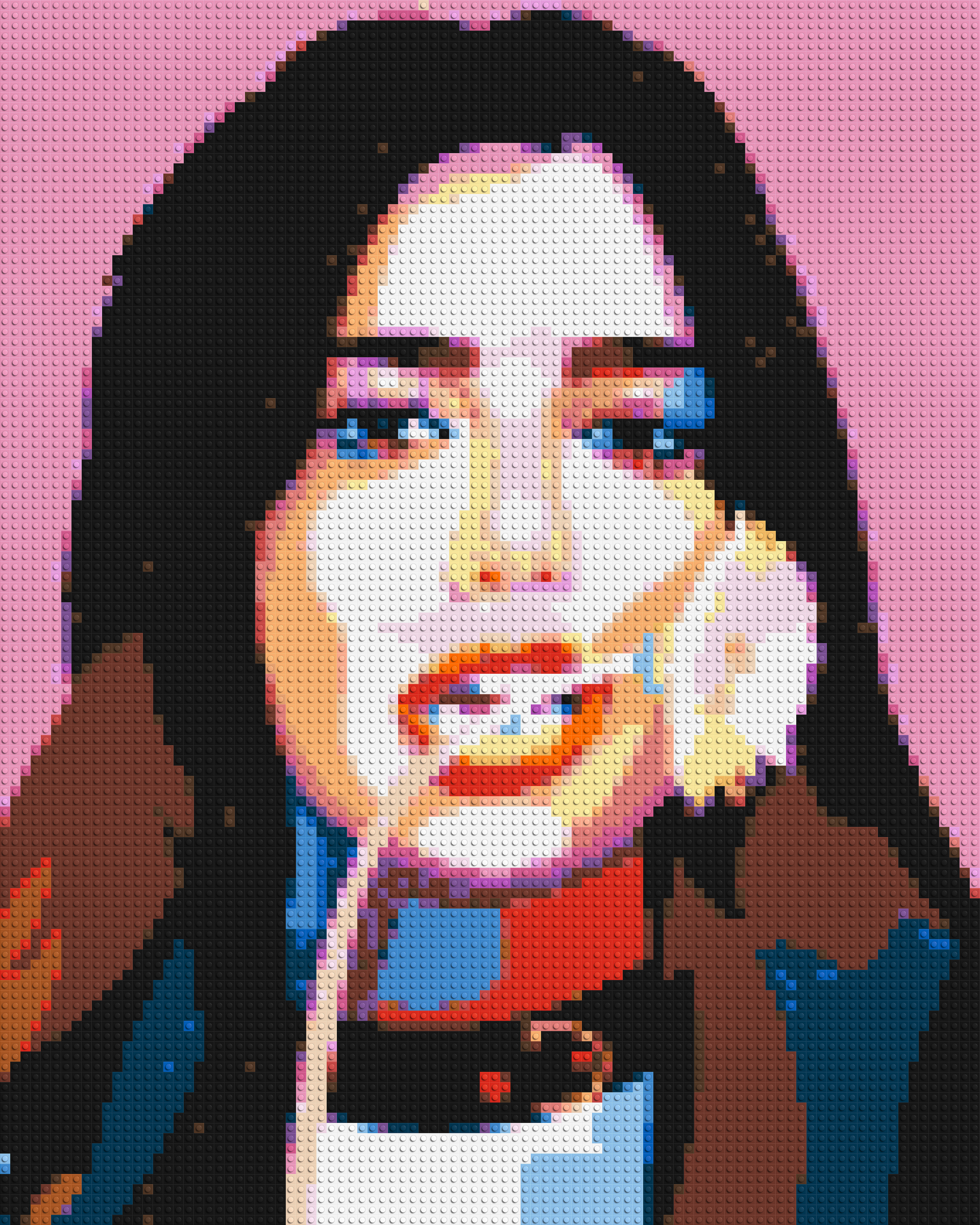 Dua Lipa #3 - Brick Art Mosaic Kit 4x5 large